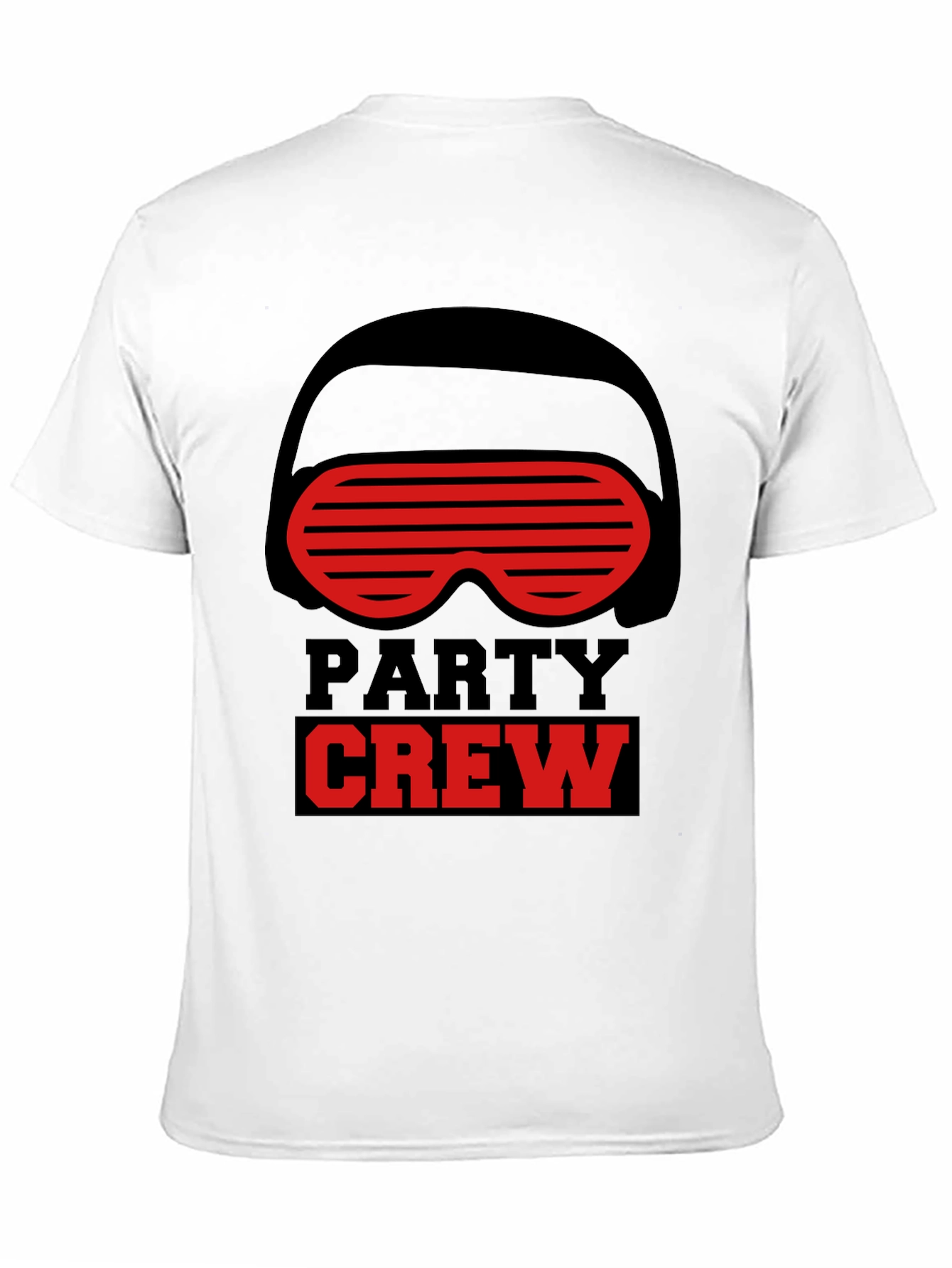 Black Party Crew Graphic T-Shirt - Black Crew Neck Tee view 11