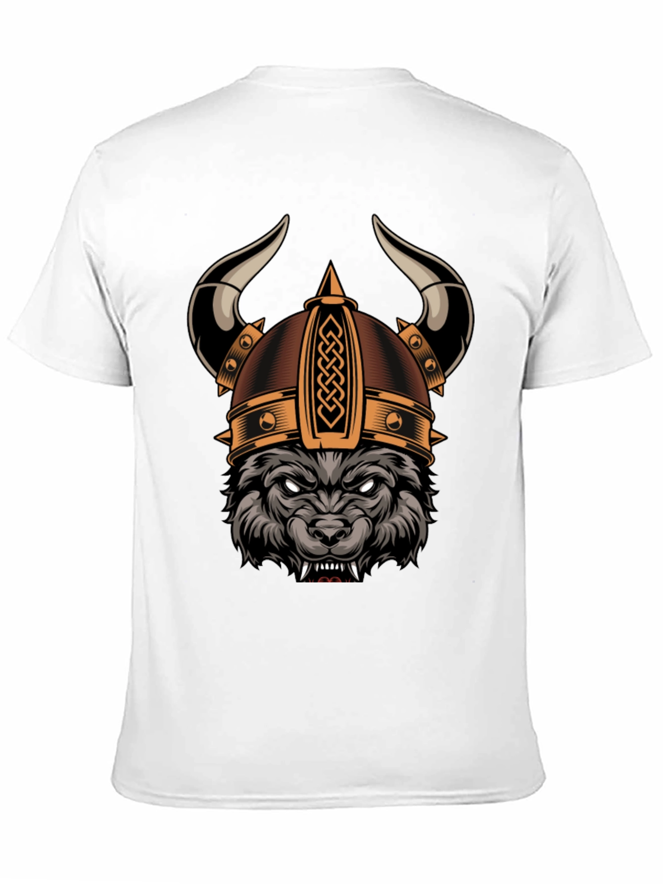 Black Viking Wolf Graphic Tee - Black view 11