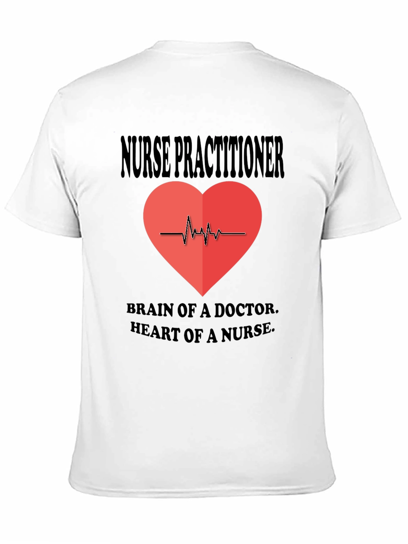 Black Nurse Practitioner Heartbeat T-Shirt view 11