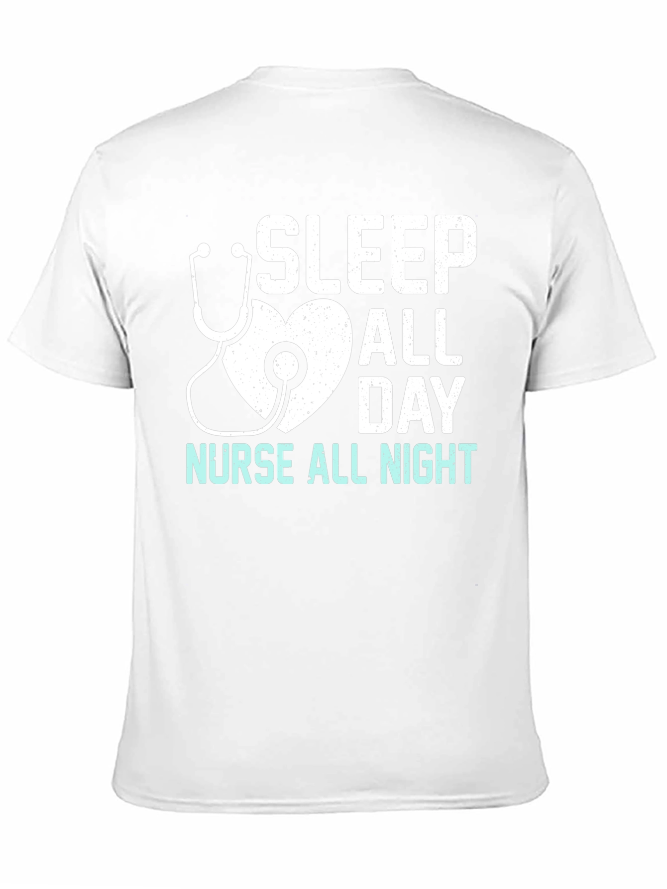 Black Nurse T-Shirt - Sleep All Day, Nurse All Night view 11