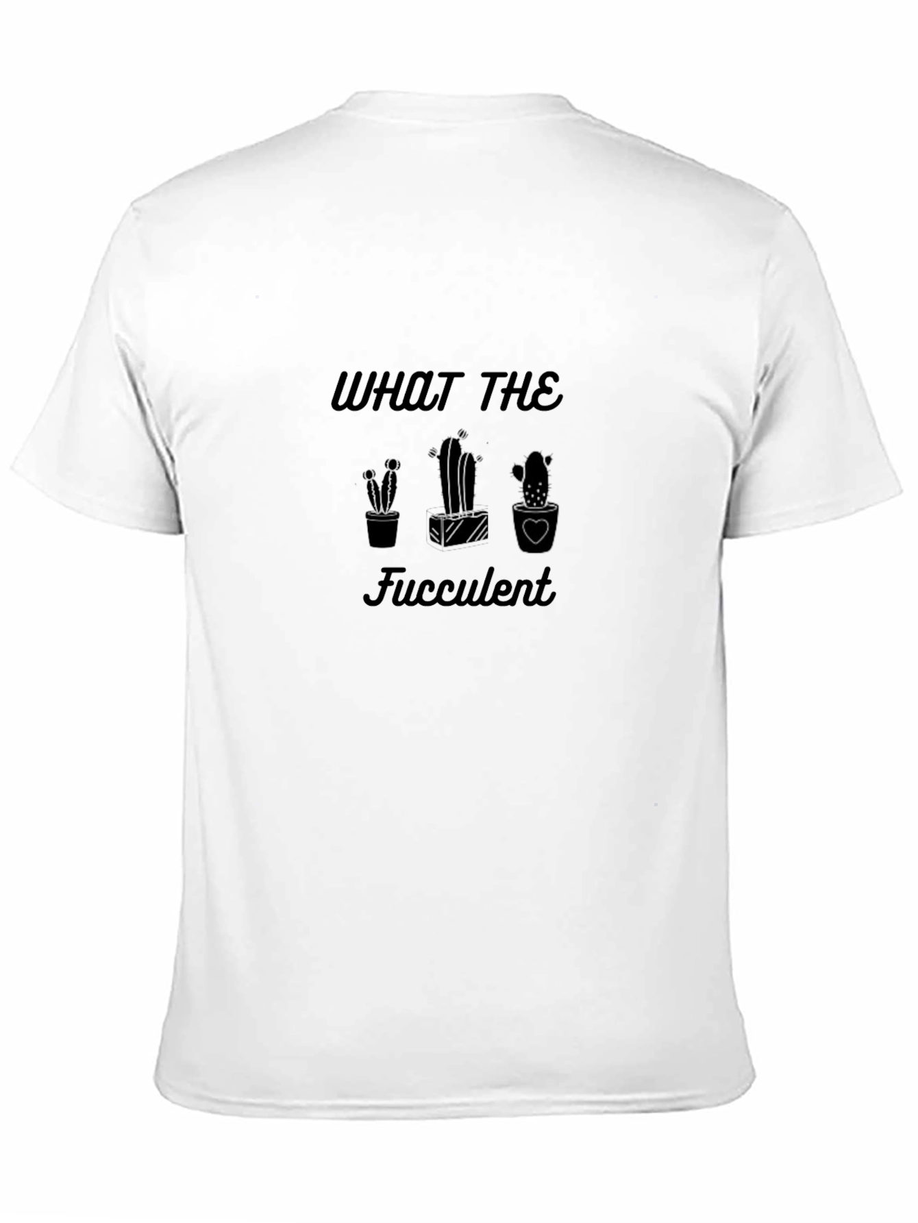 Black What the Fucculent T-Shirt - Black Cactus Graphic Tee view 11