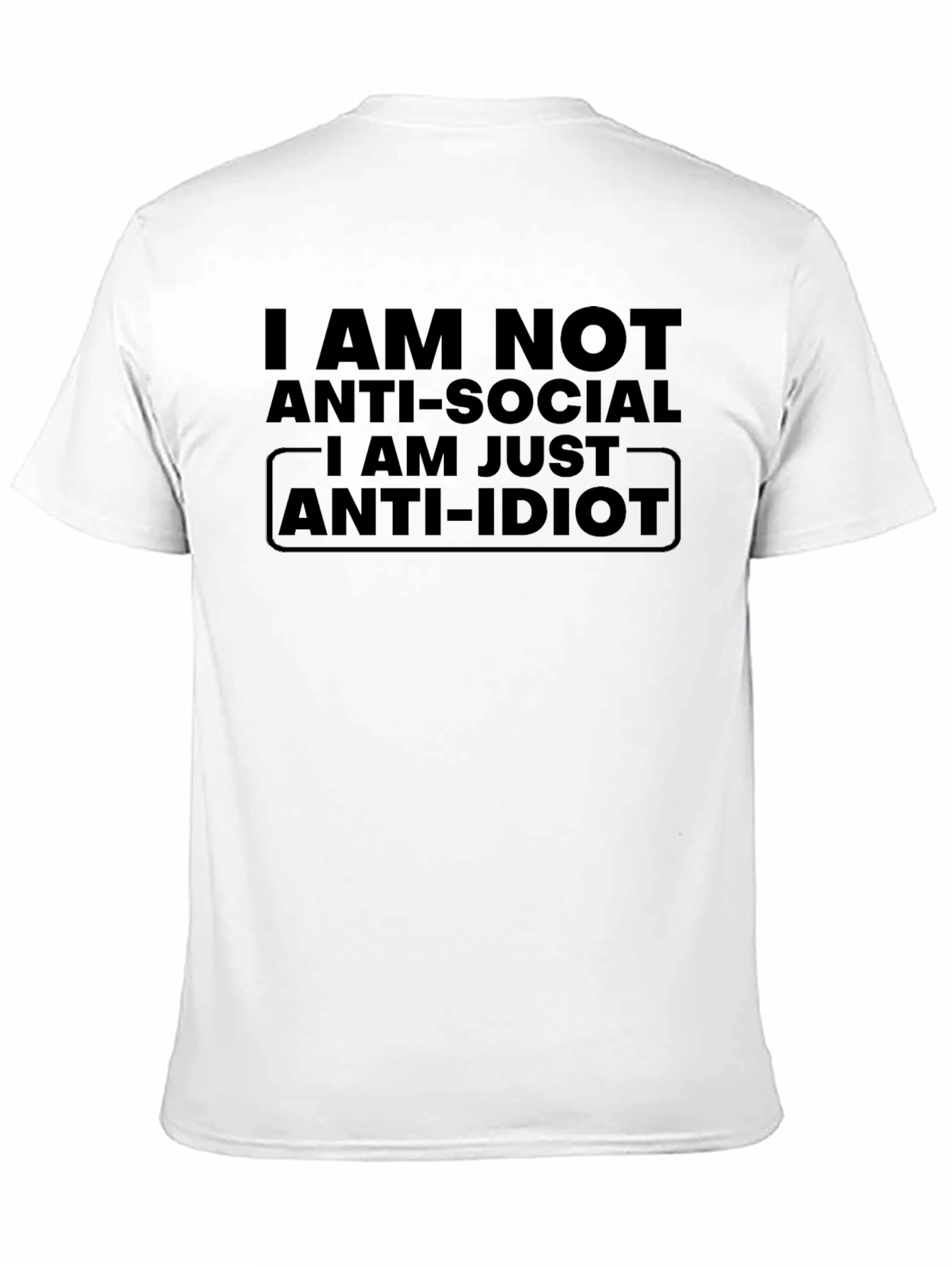 Black Anti-Social, Anti-Idiot Black Graphic Tee view 11