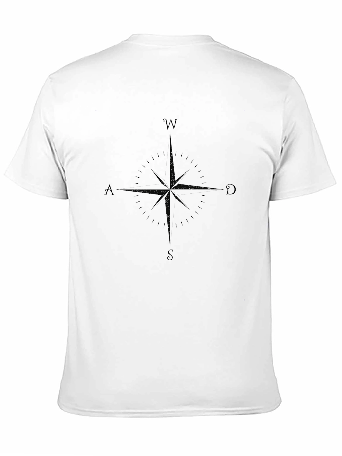 Black Compass Rose Graphic Tee - Classic Black Cotton view 11