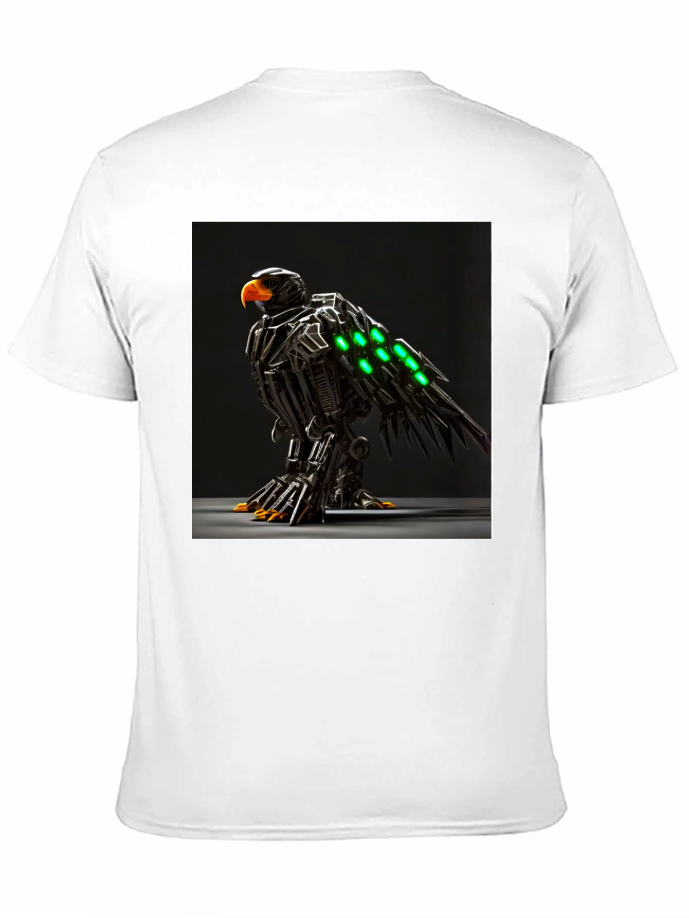 Black Robotic Eagle Graphic Tee - Bold Black view 11