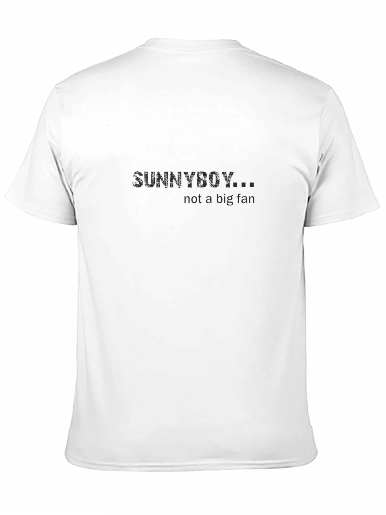 Black "SUNNYBOY..." Not a Big Fan Black T-Shirt view 11