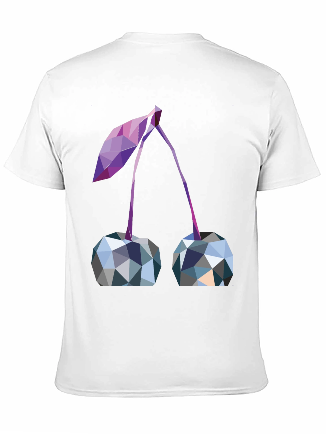 Black Geometric Cherry Print Black T-Shirt view 11