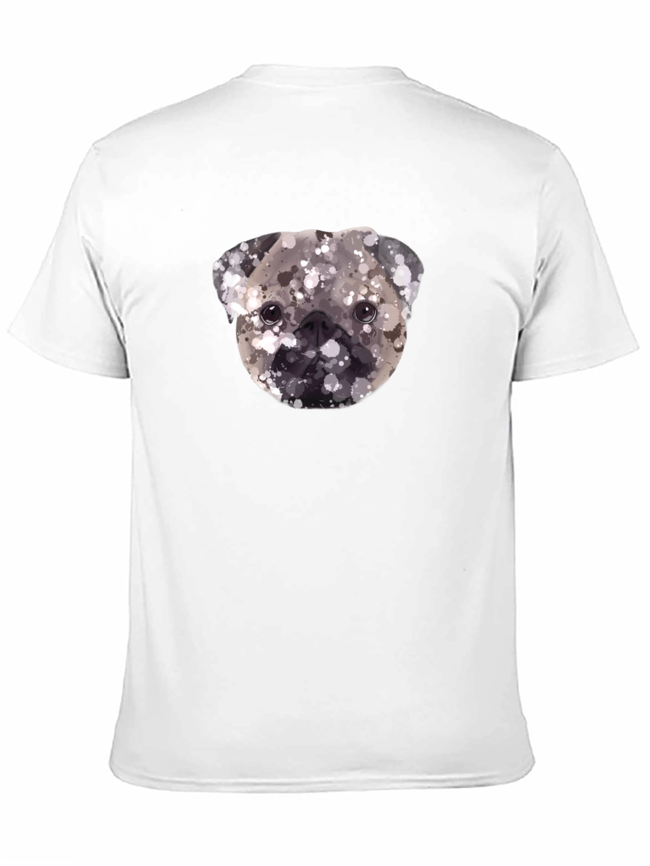 Black Pug Head Graphic Print Tee view 11