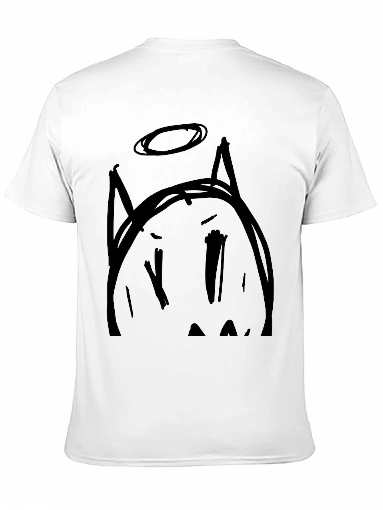 Black Devil Angel Graphic Tee - Black Cotton T-Shirt view 11