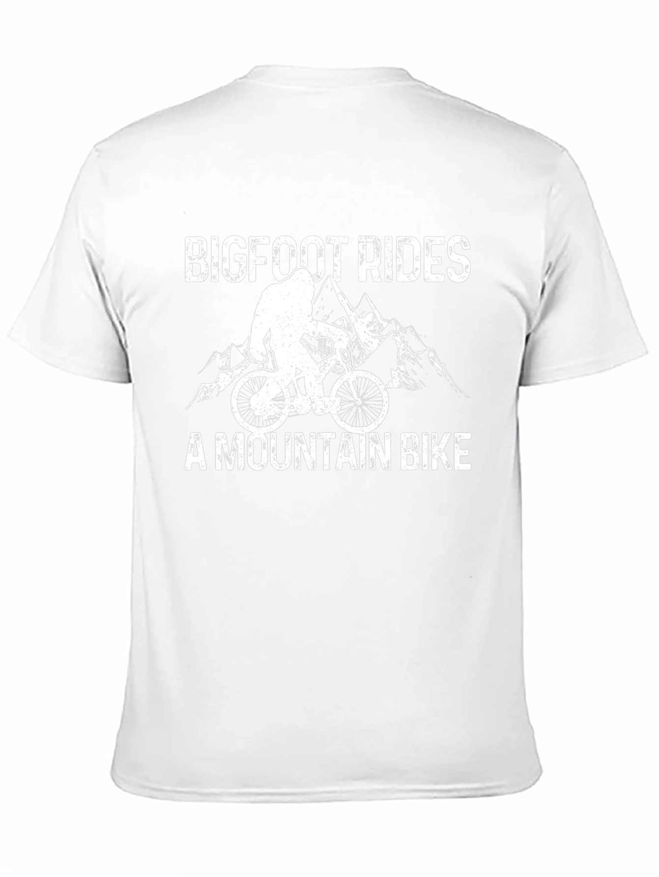Black Bigfoot Rides A Mountain Bike Graphic T-Shirt view 11
