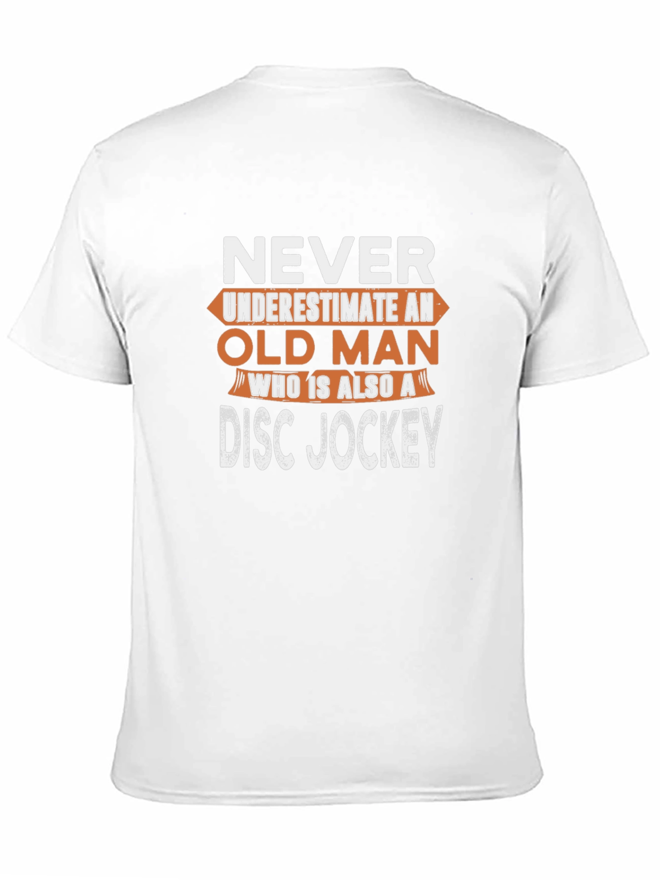 Black Old Man Disc Jockey Black Graphic Tee view 11