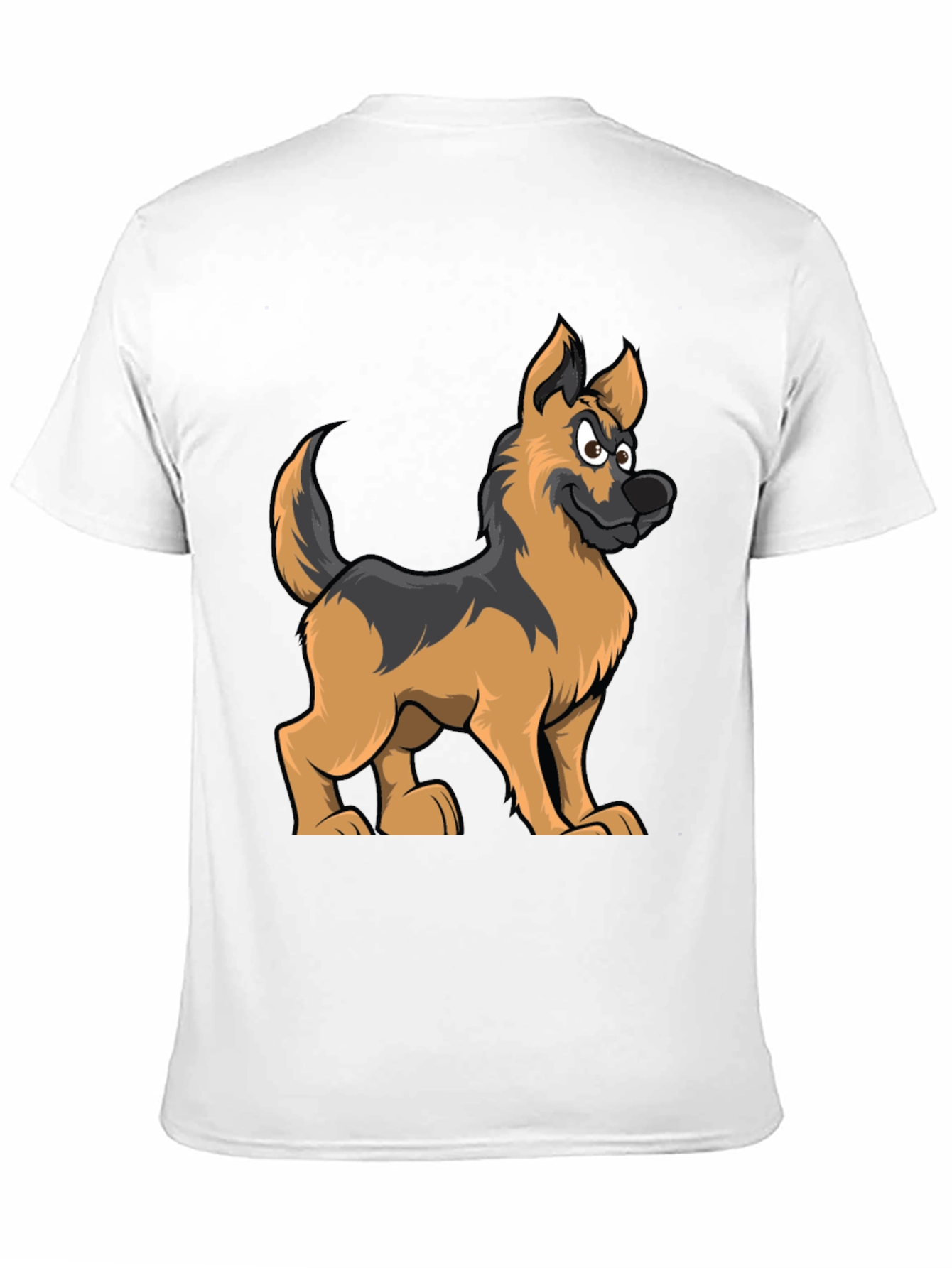 Black Cartoon German Shepherd Graphic Tee view 11