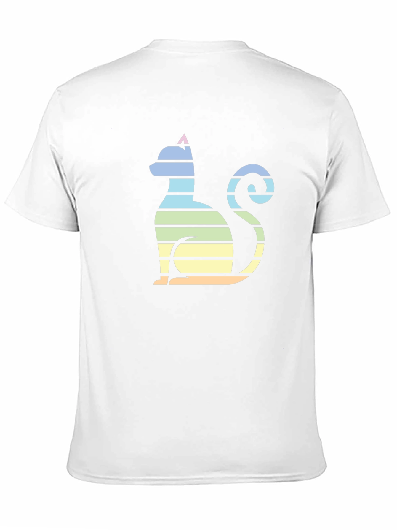 Black Striped Cat Graphic Tee - Men's Black T-Shirt view 11