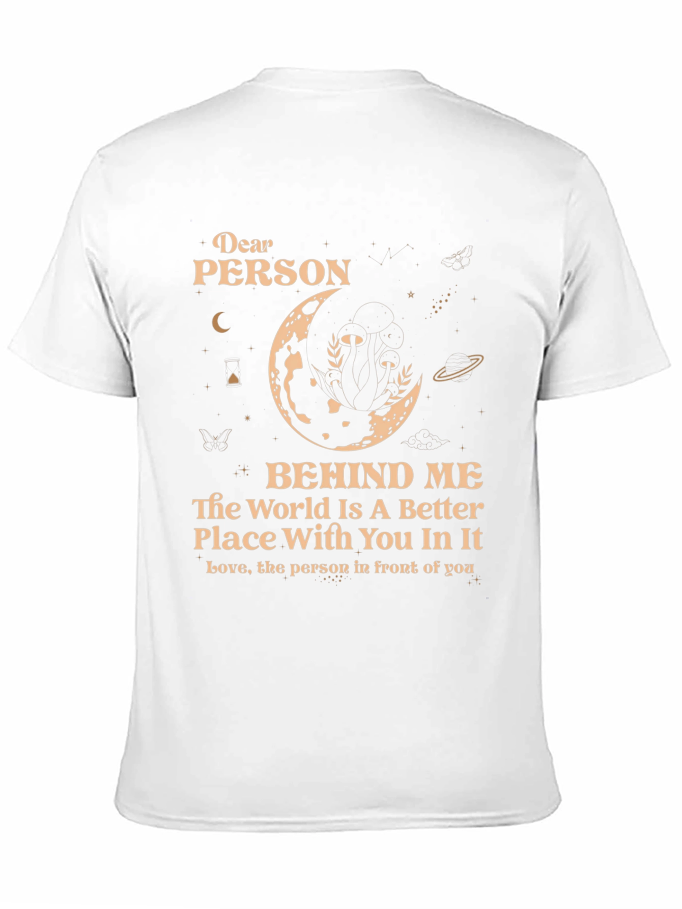 Black Dear Person Behind Me T-Shirt - Unisex view 11