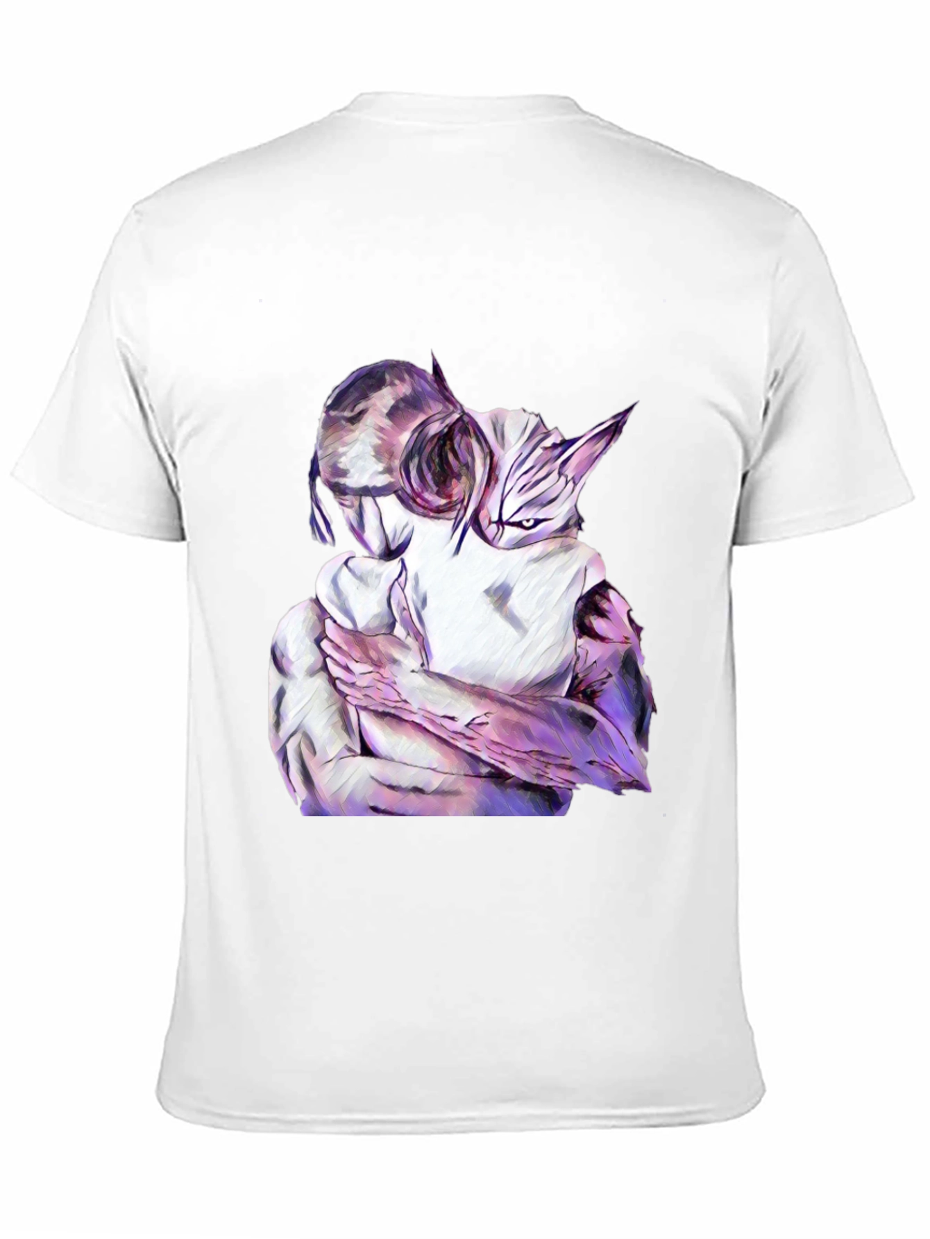 Black Abstract Hug Graphic Black T-Shirt view 11