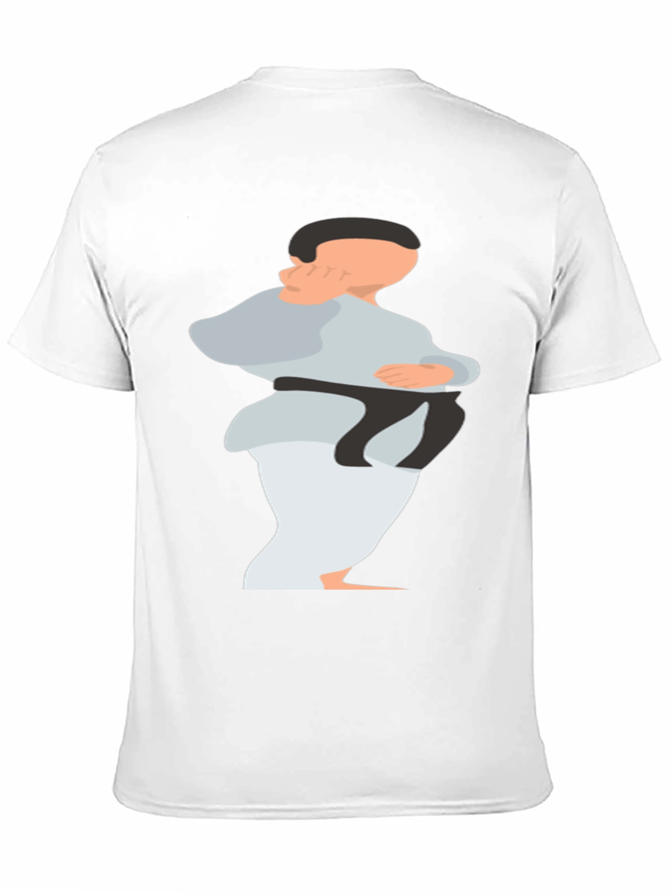 Black Karate Graphic T-Shirt - Black Cotton Blend view 11