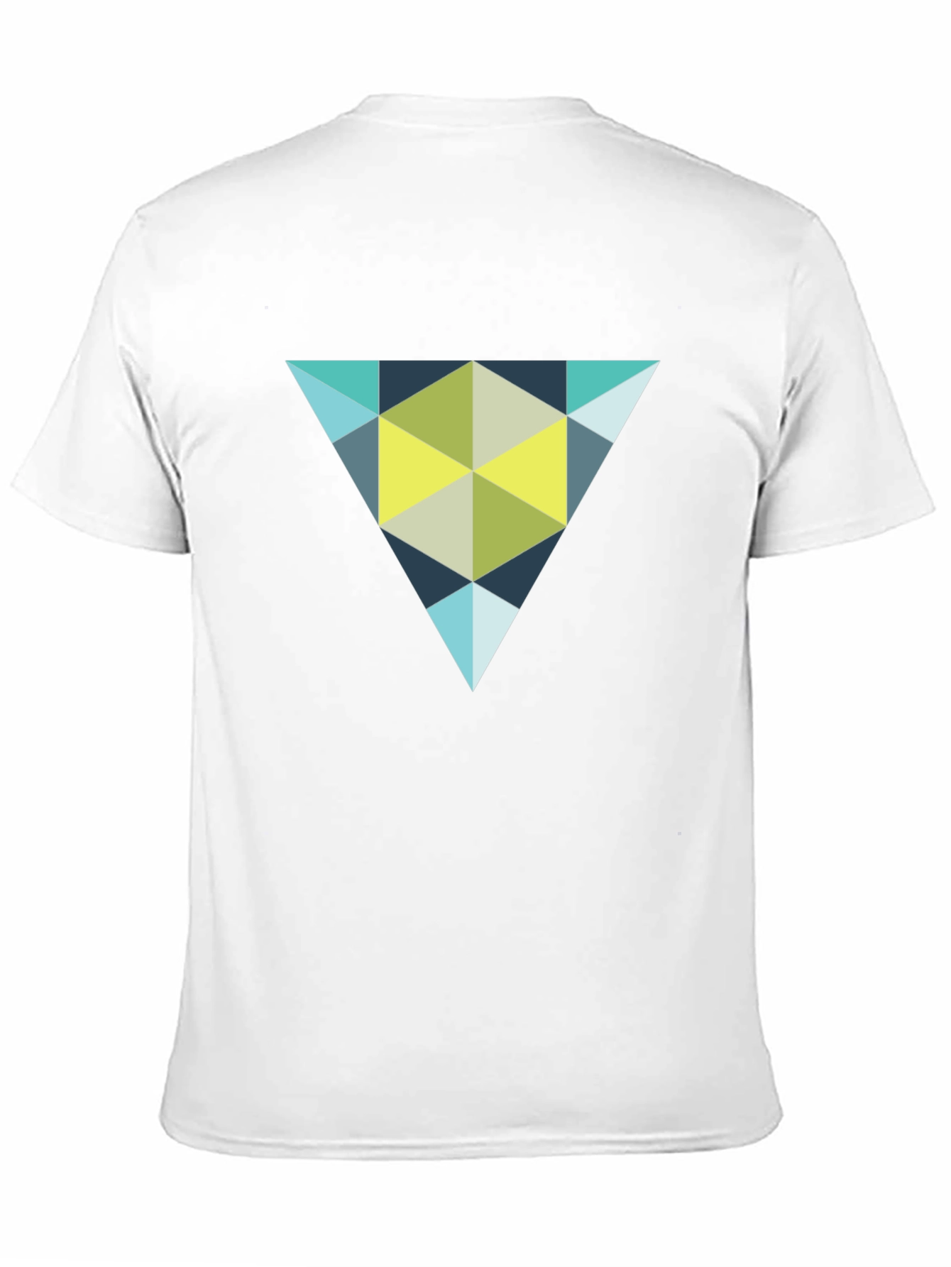 Black Geometric Triangle Tee - Modern Design view 11