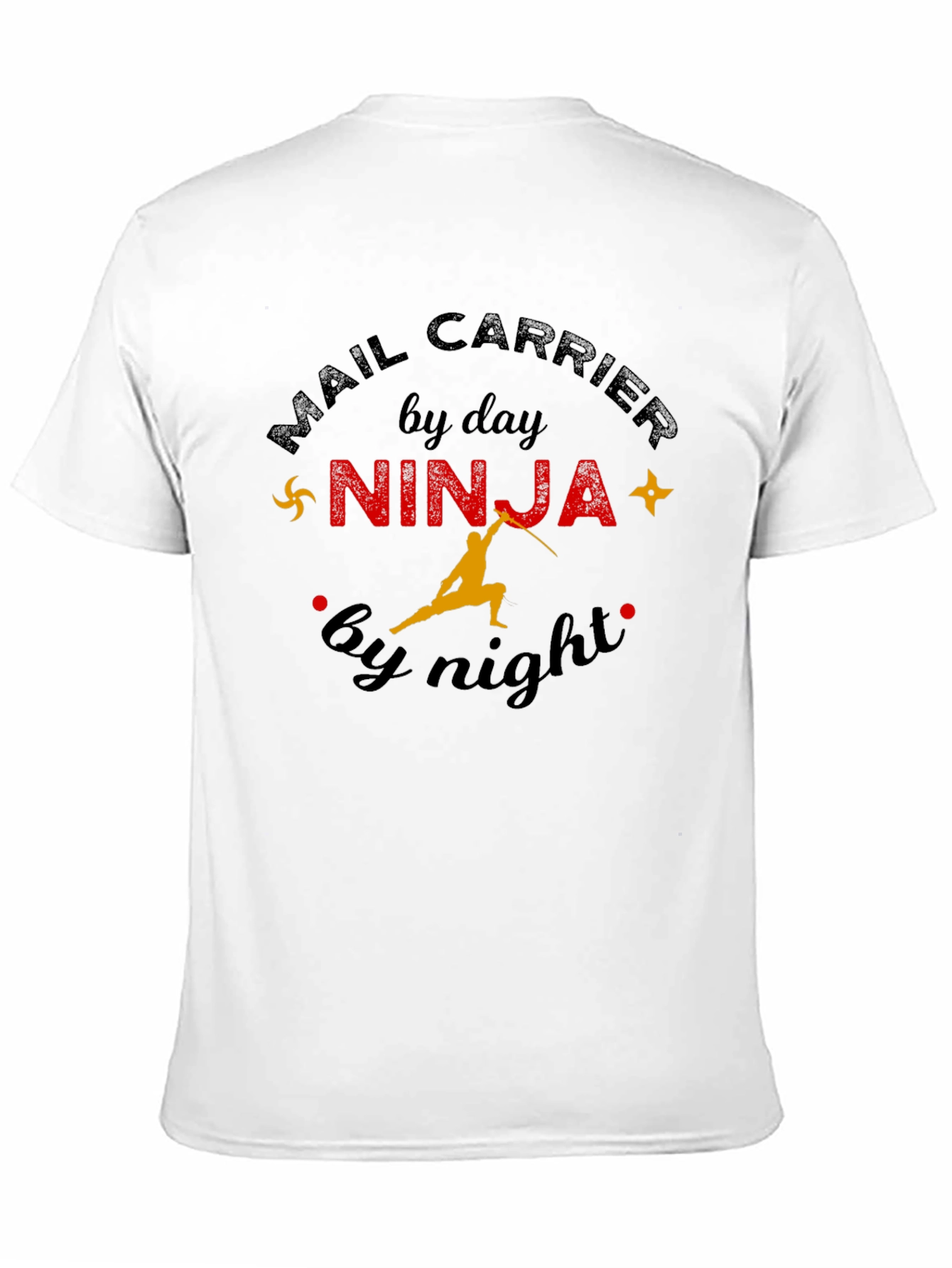 Black Mail Carrier Ninja T-Shirt - Day & Night view 11