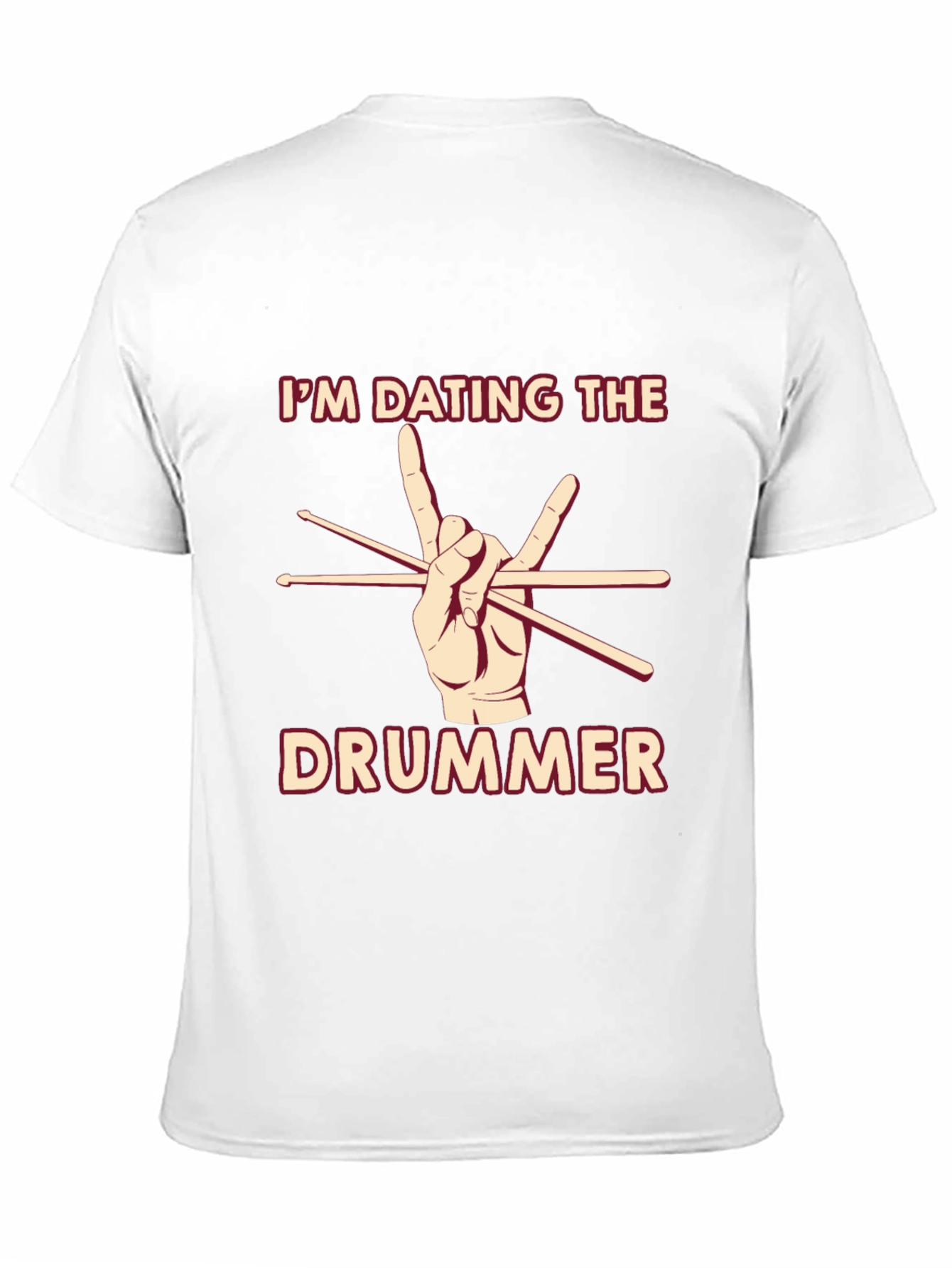 Black I'm Dating the Drummer T-Shirt view 11