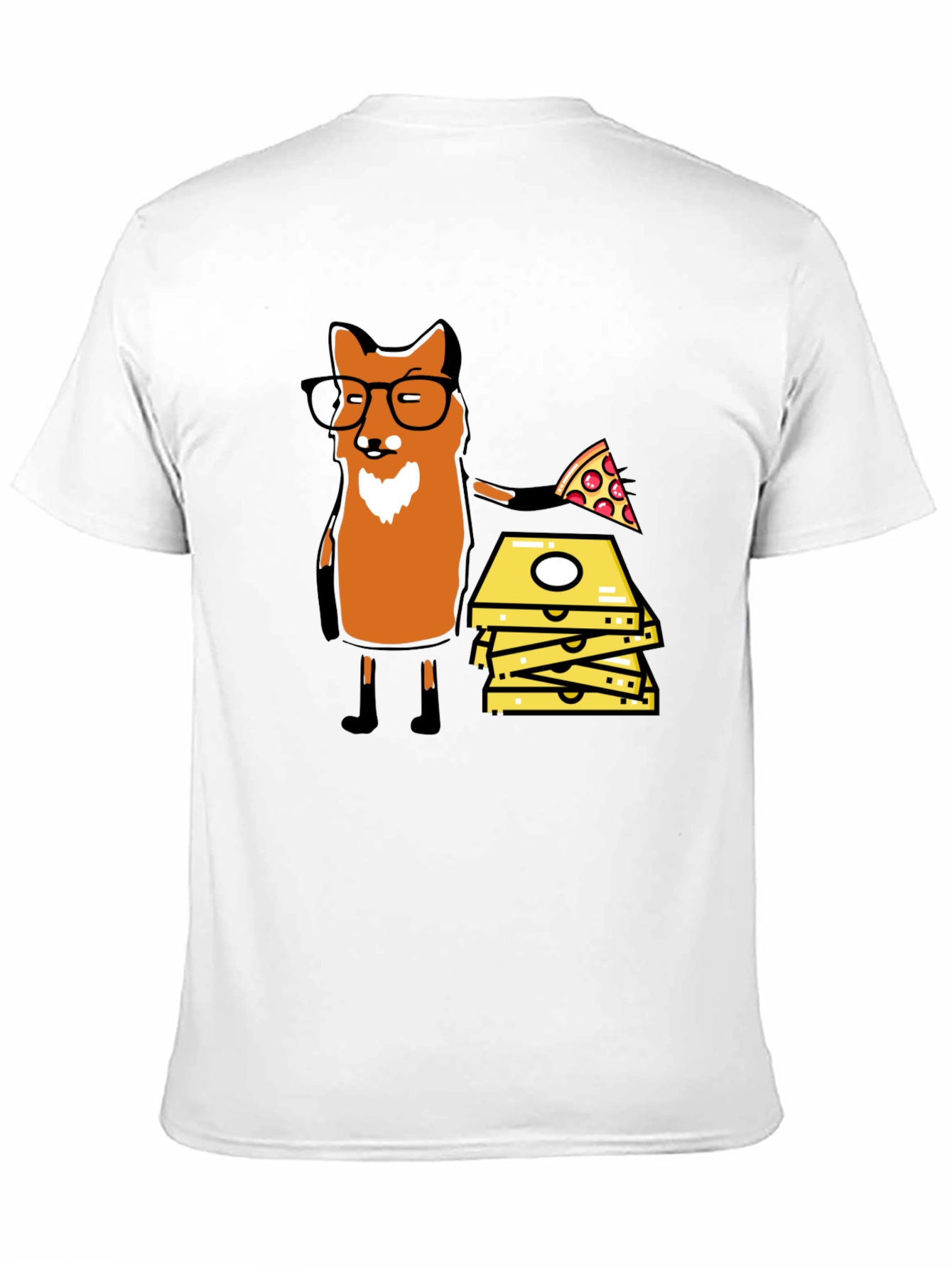 Black Fox Pizza Delivery T-Shirt - Funny Graphic Tee view 11