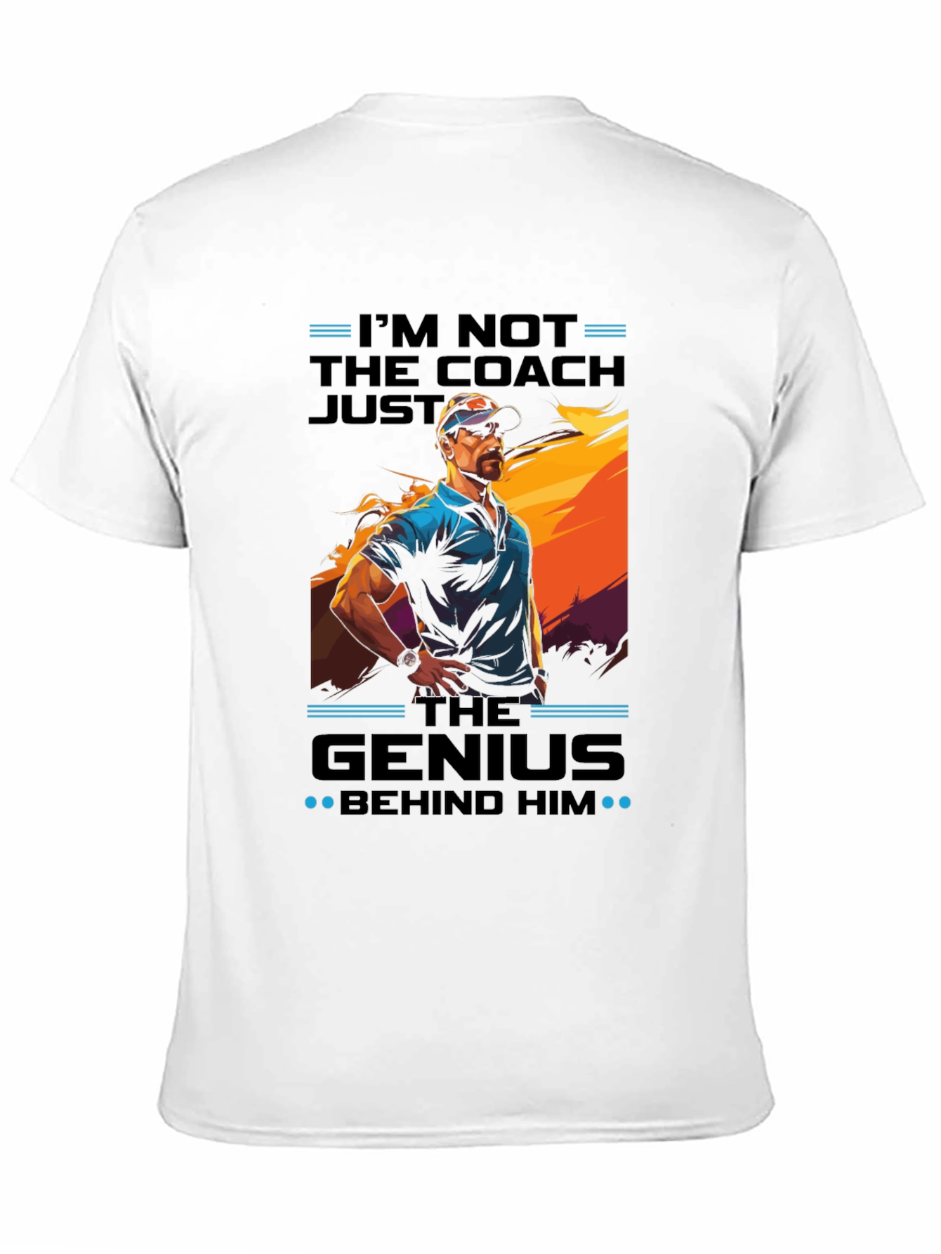 Black I'm Not The Coach, Just The Genius Graphic Tee view 11