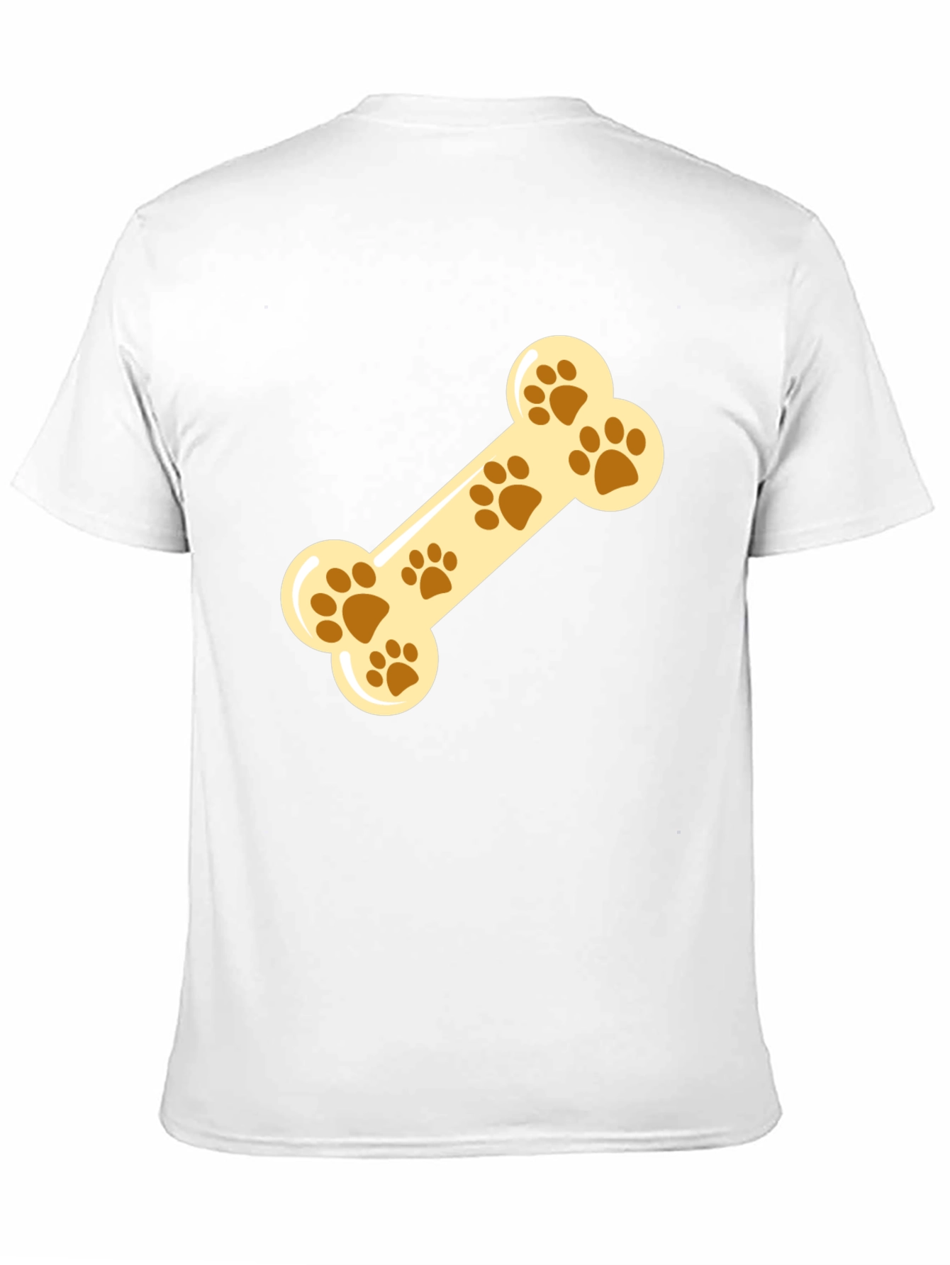 Black Paw Print Dog Bone Graphic Tee view 11