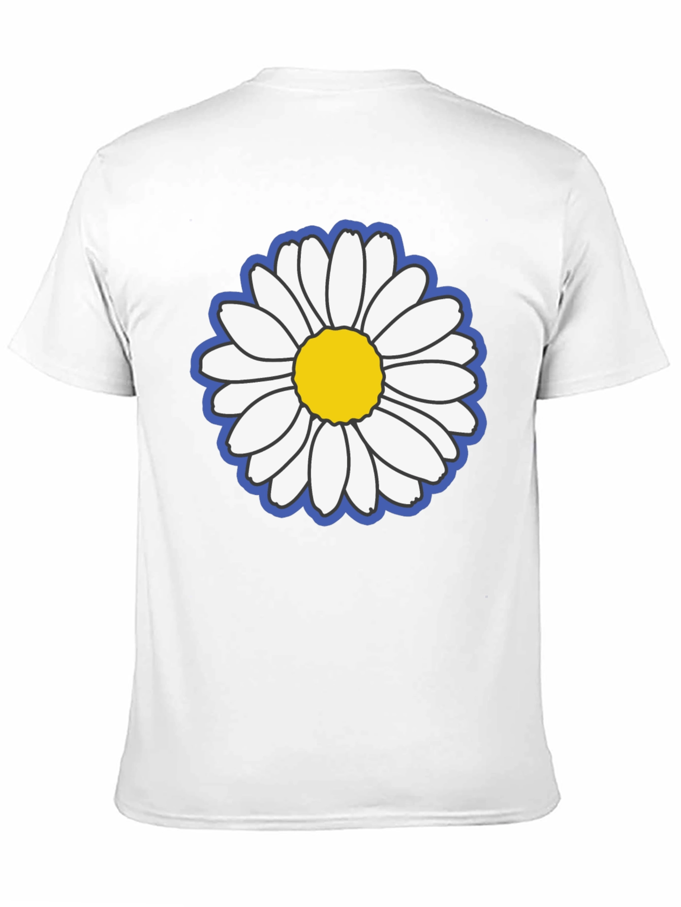 Black Daisy Flower Graphic Black Tee view 11