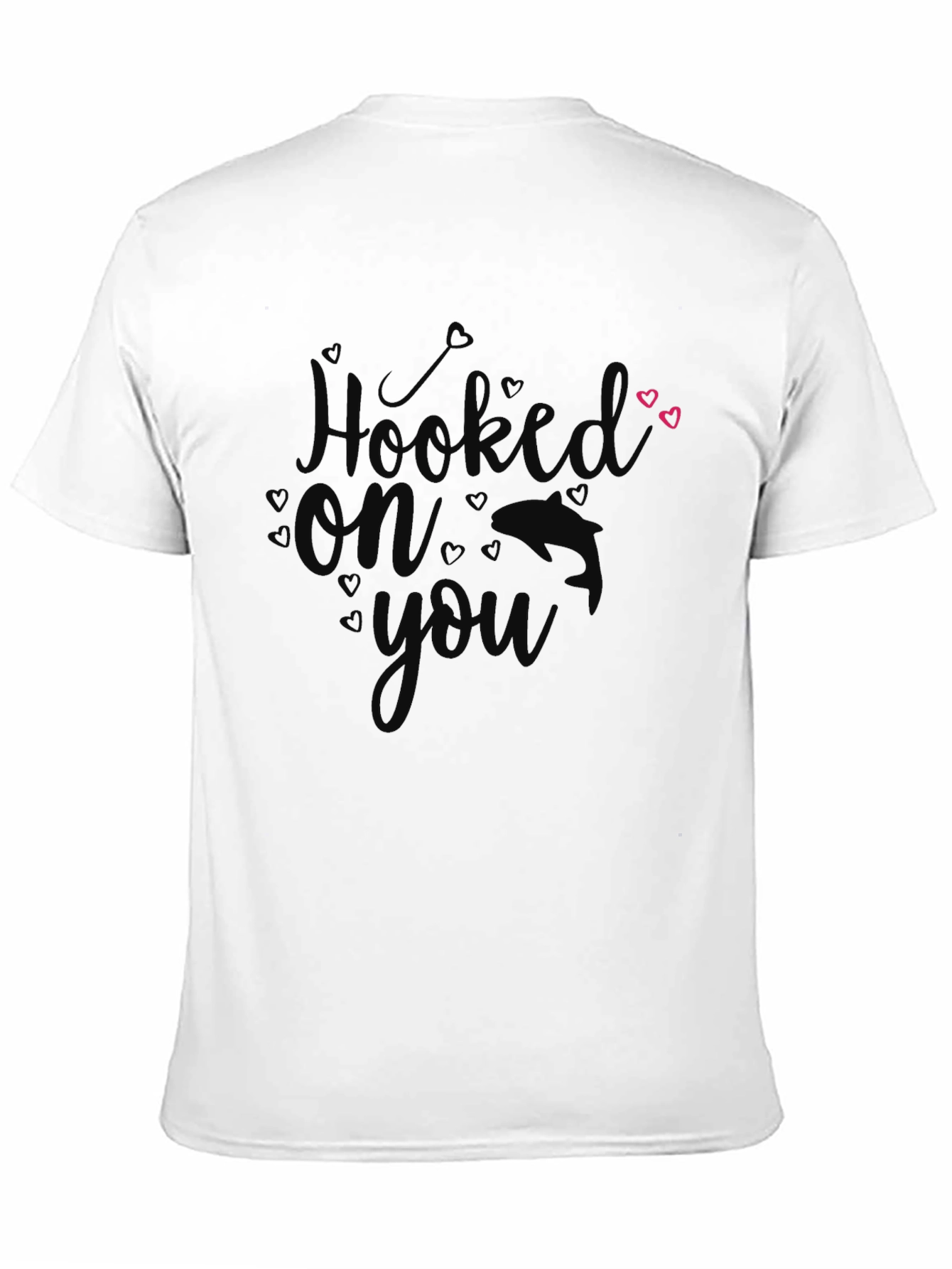 Black Hooked On You Graphic Tee - Black Cotton T-Shirt view 11