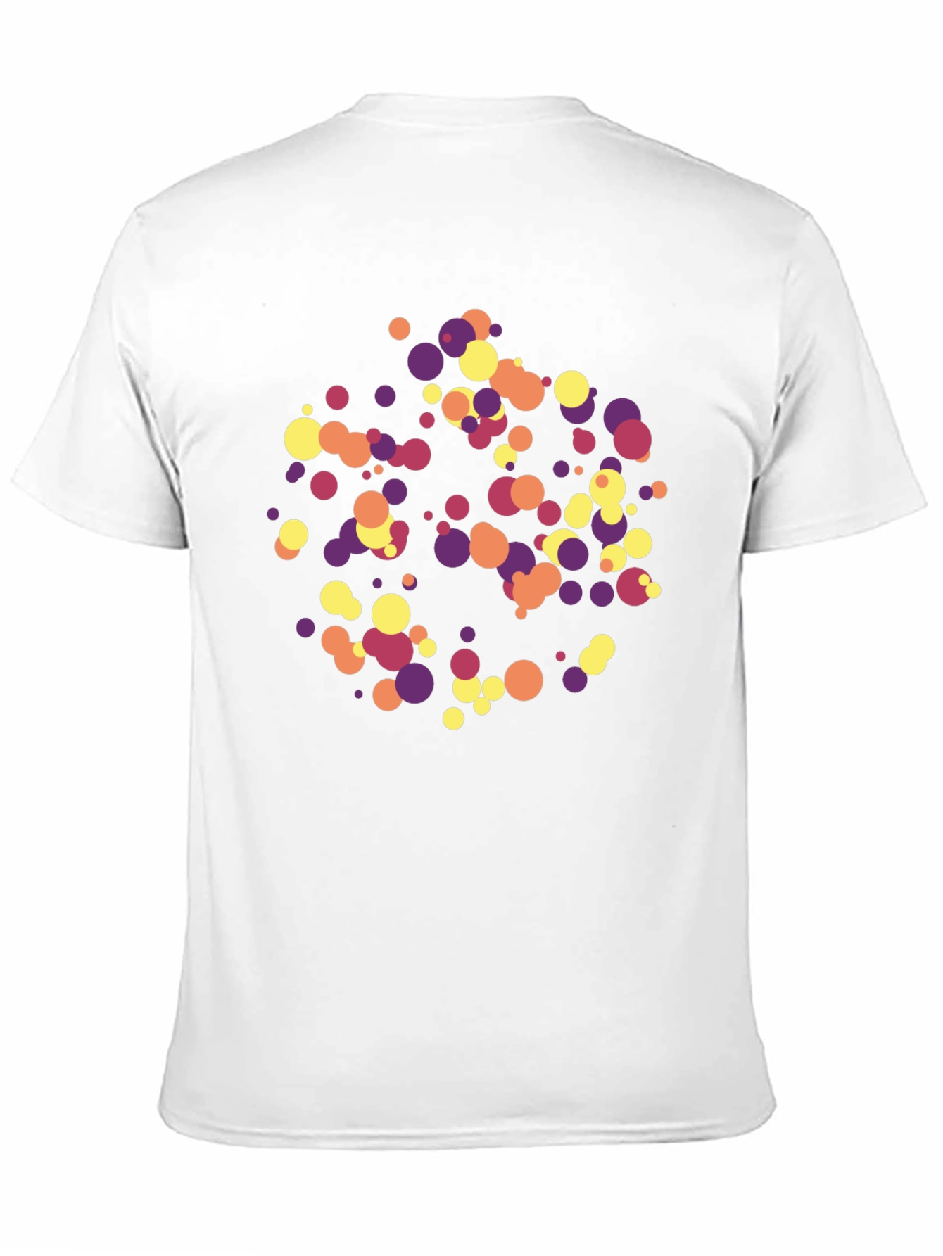 Black Abstract Circle Pattern Black T-Shirt view 11