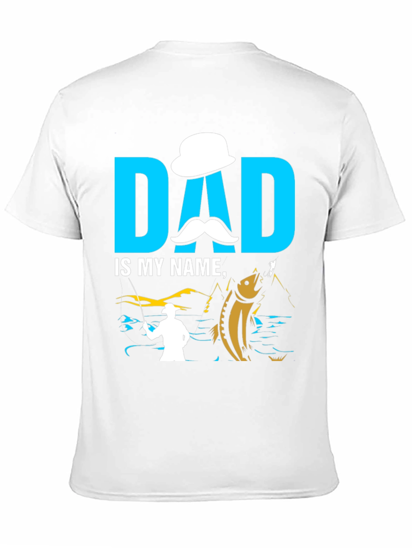 Black Dad is My Name Fishing T-Shirt view 11
