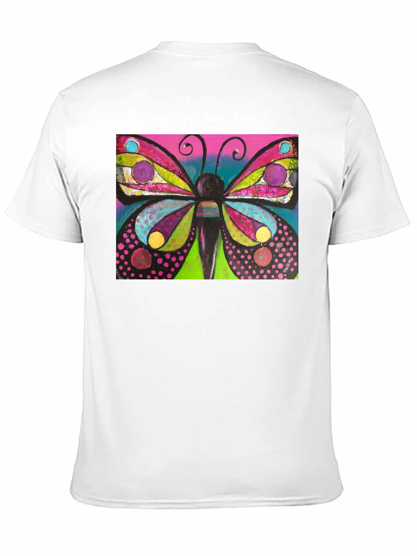Black Butterfly Art Print Black T-Shirt view 11