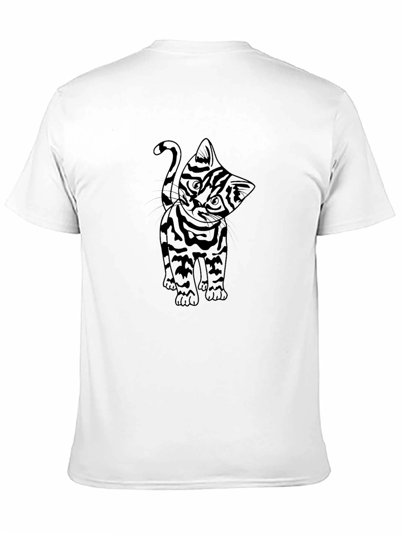 Black Cool Cat Tee - Black Cotton T-Shirt view 11