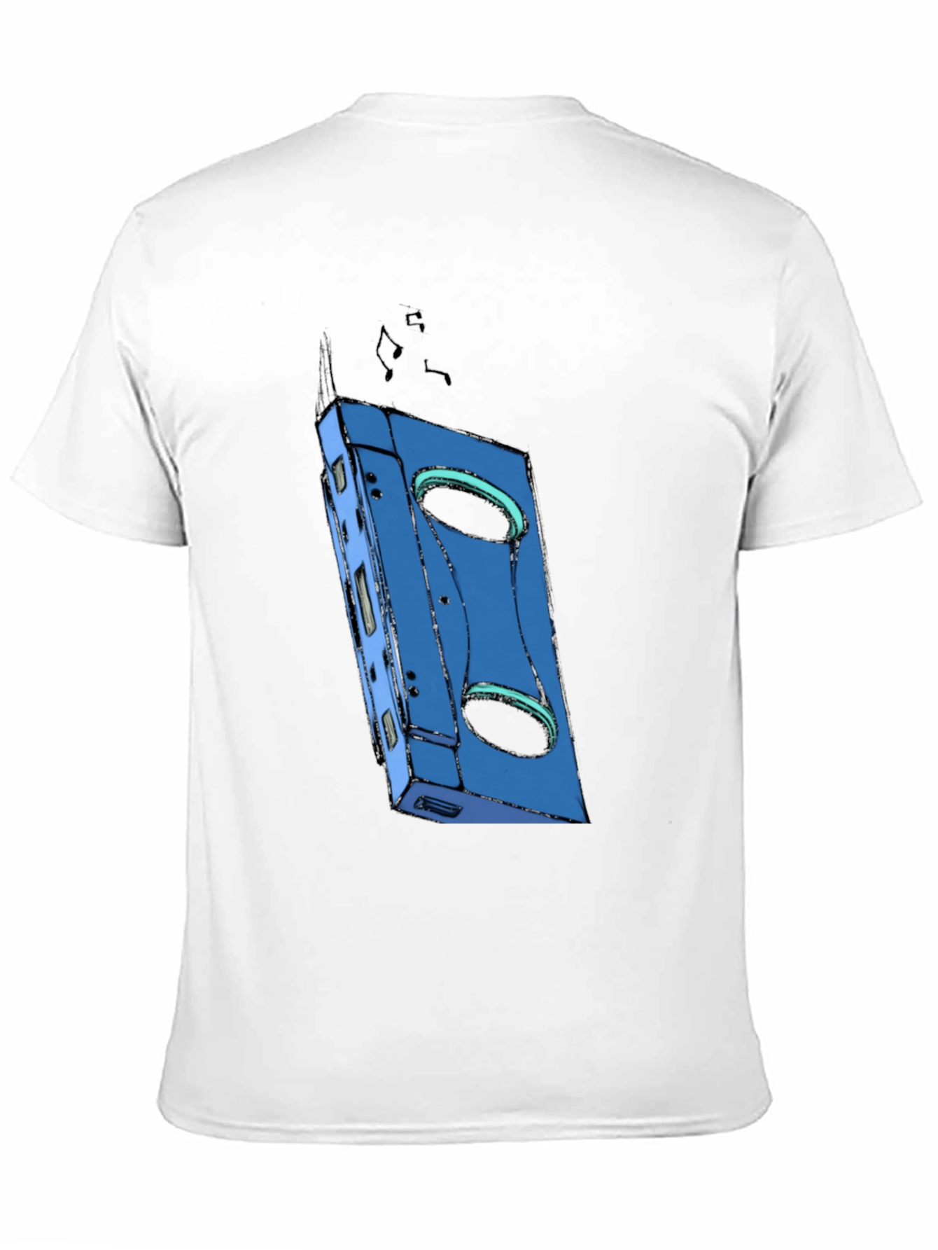 Black Retro Cassette Tape Graphic T-Shirt - Music Lover Tee view 11