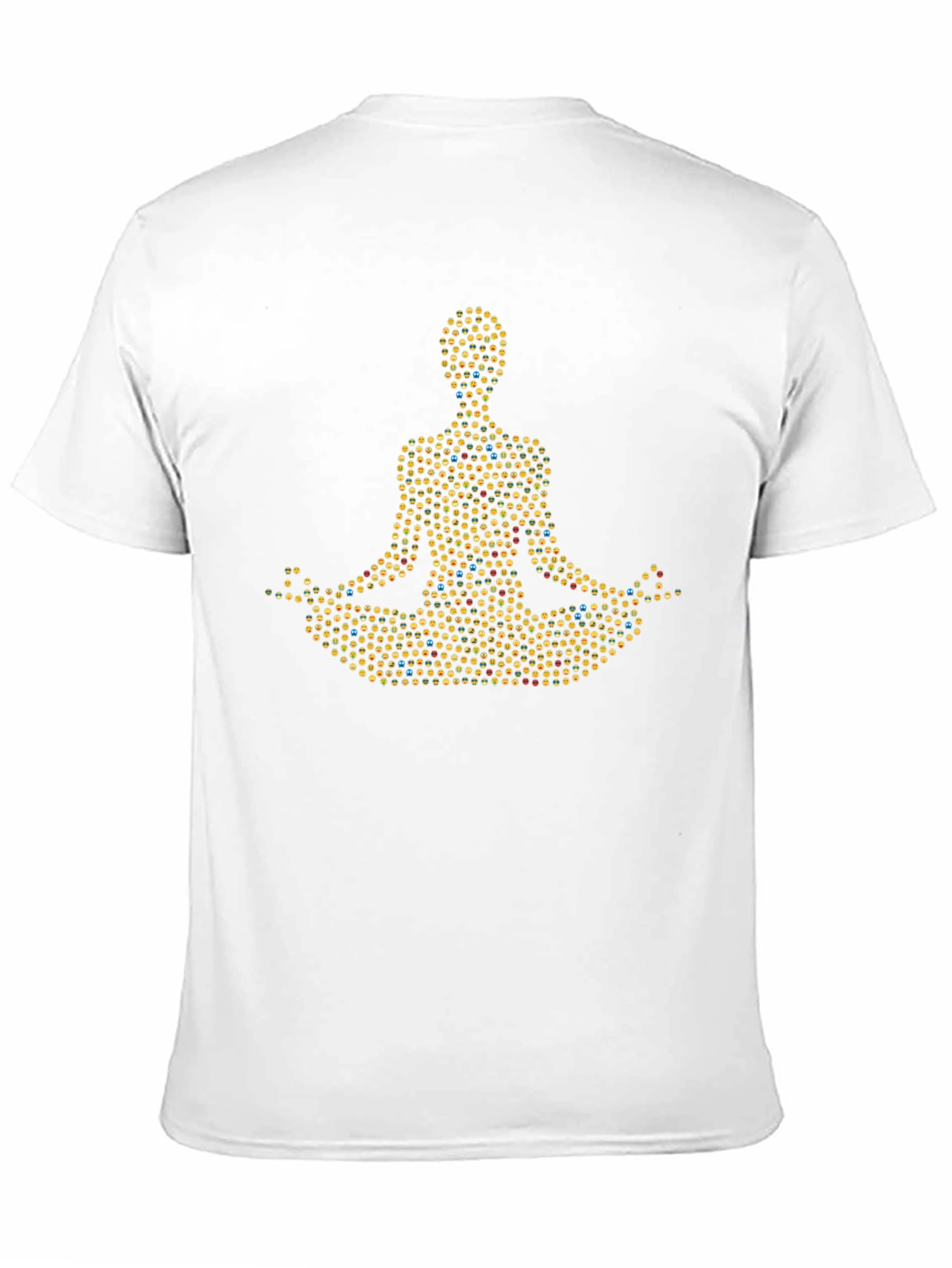 Black Emoji Meditation T-Shirt - Casual Black Tee view 11
