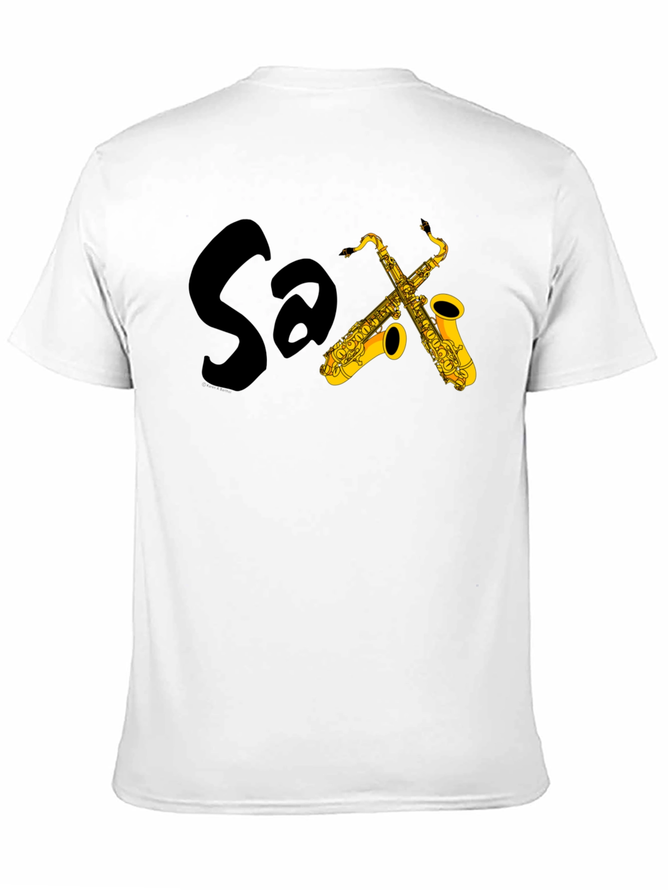 Black Saxophone T-Shirt - Cool Musician Tee view 11