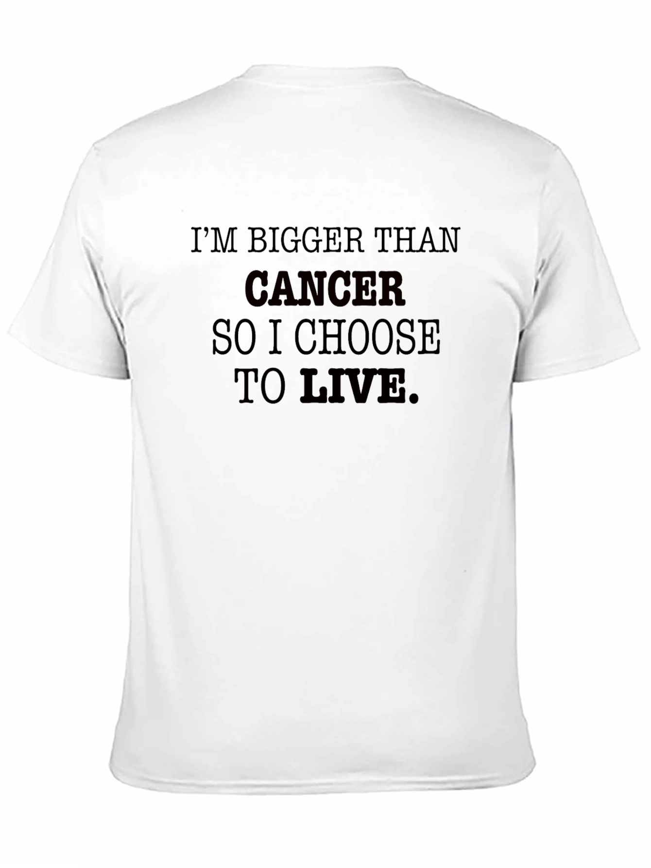 Black I'm Bigger Than Cancer T-Shirt view 11
