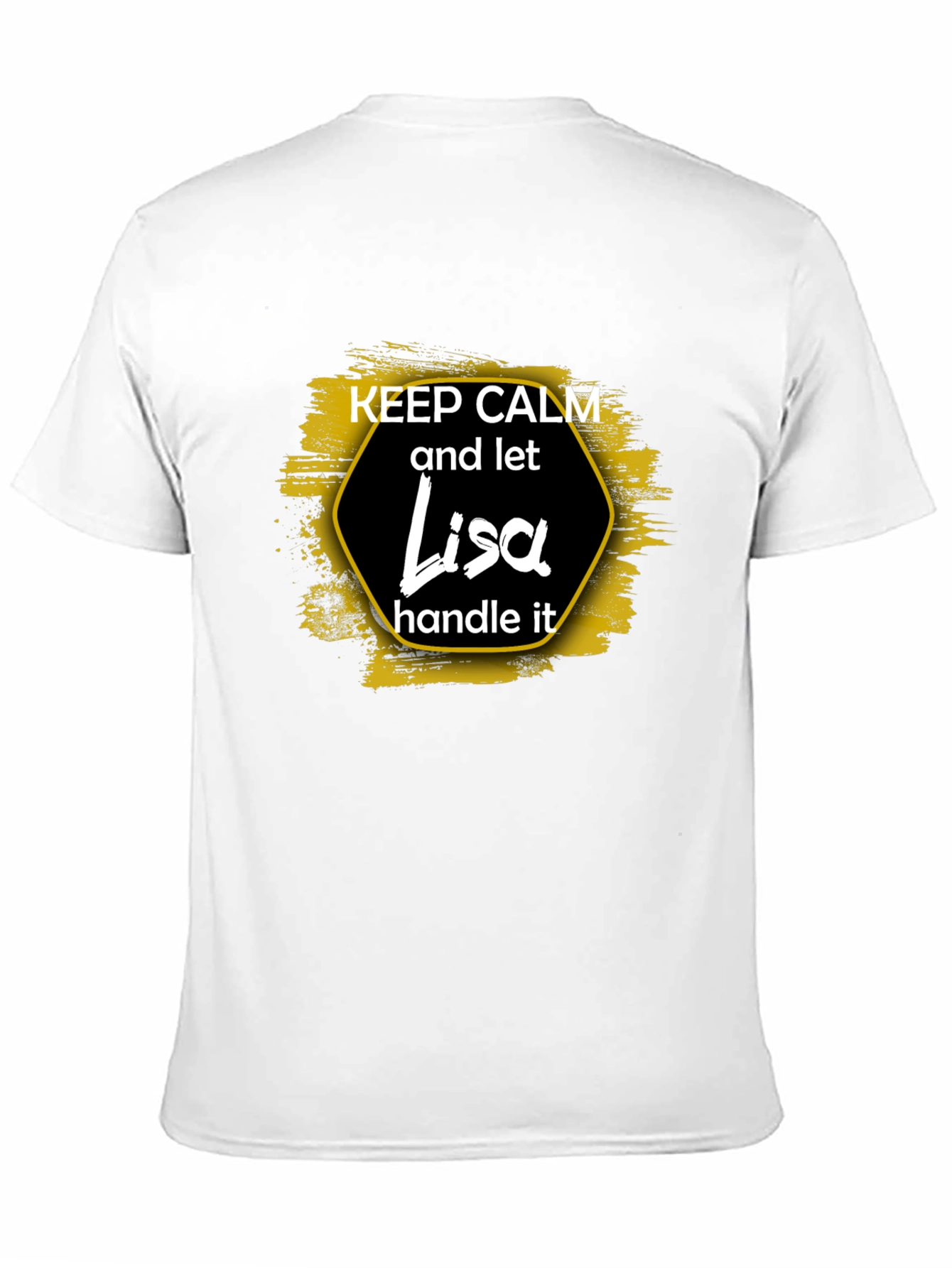 Black Keep Calm Lisa T-Shirt Funny Personalized Gift view 11