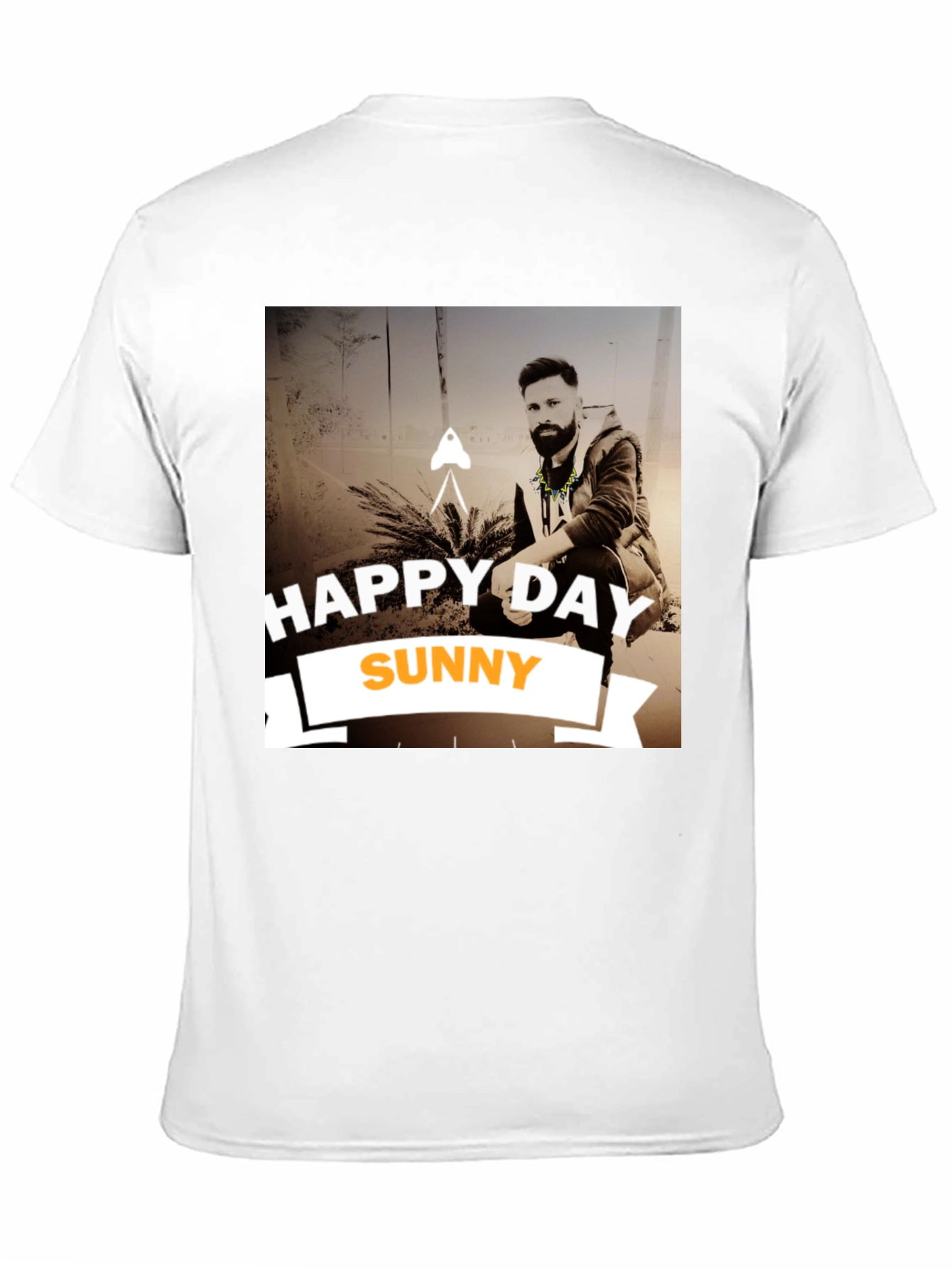 Black Happy Day Sunny Black Graphic T-Shirt view 11