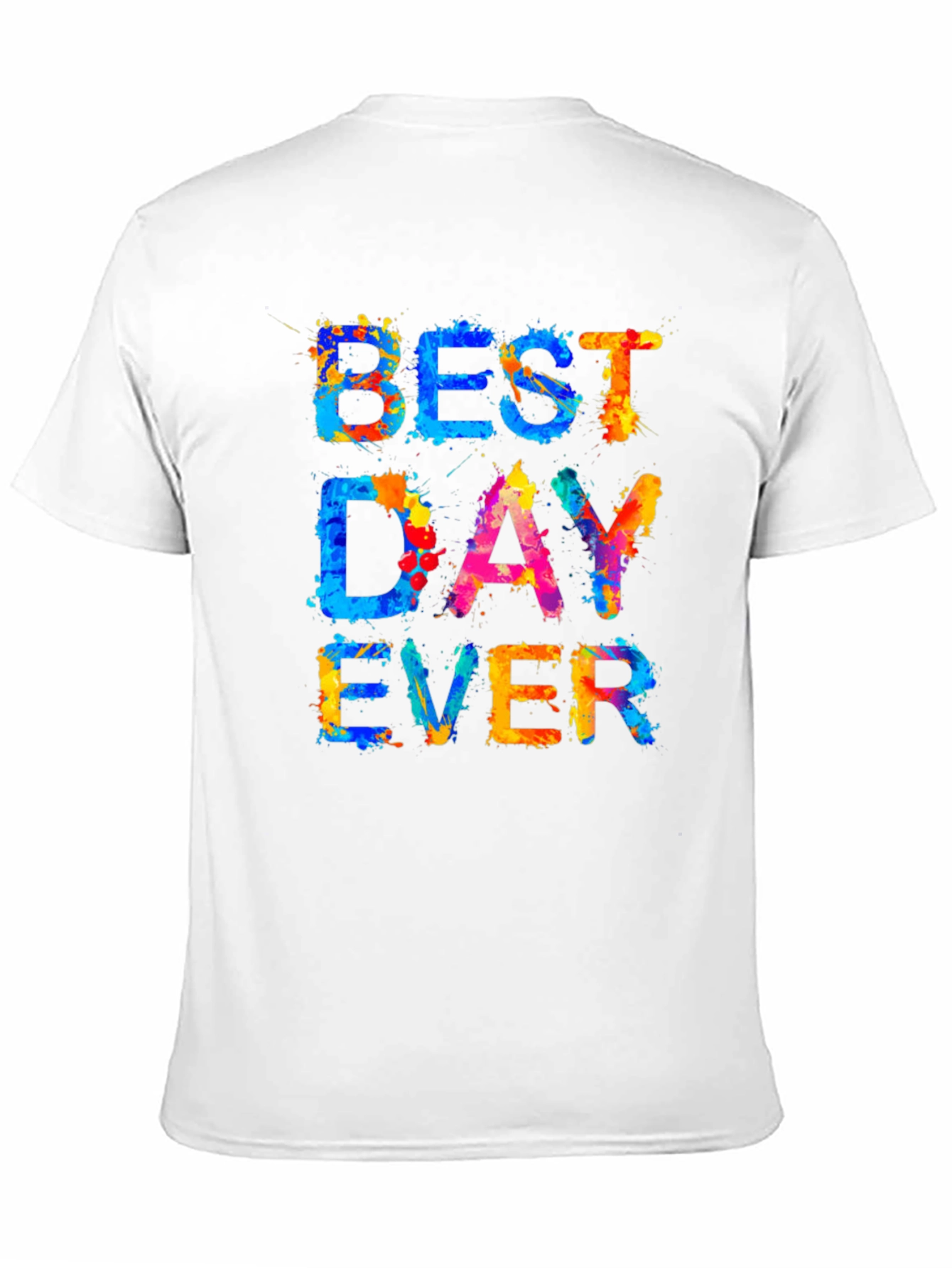 Black Best Day Ever Graphic Tee - Men's Colorful Shirt view 11