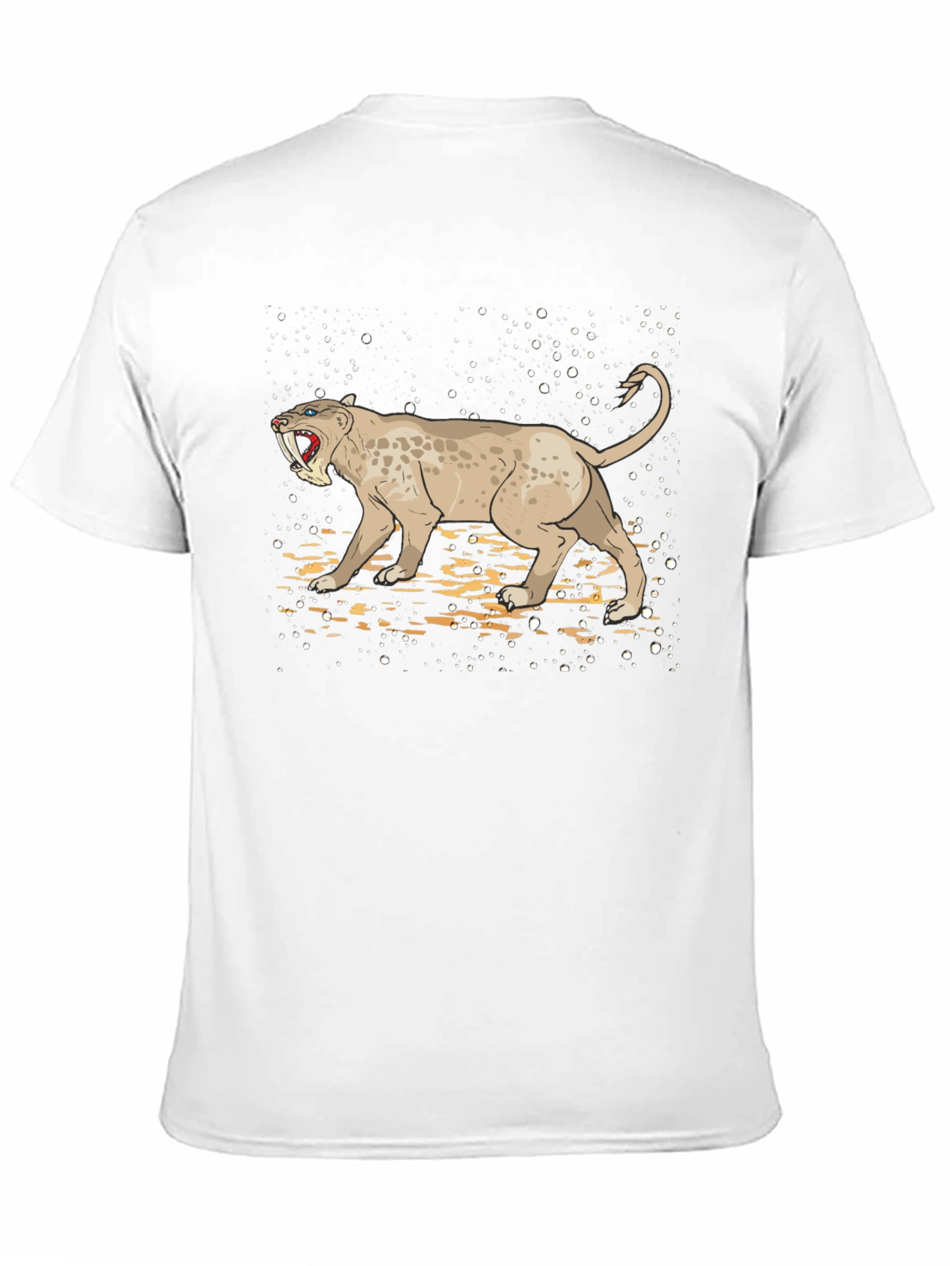 Black Sabertooth Tiger Graphic Tee view 11