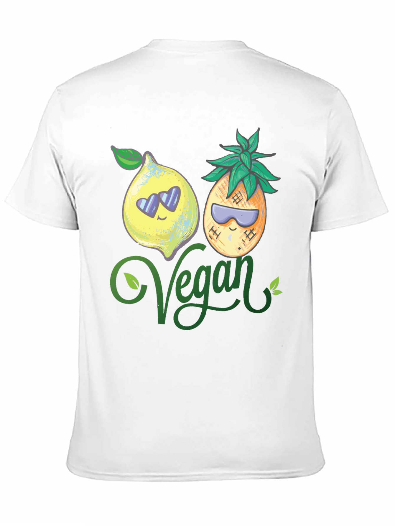 Black Vegan Lemon Pineapple Graphic Tee view 11
