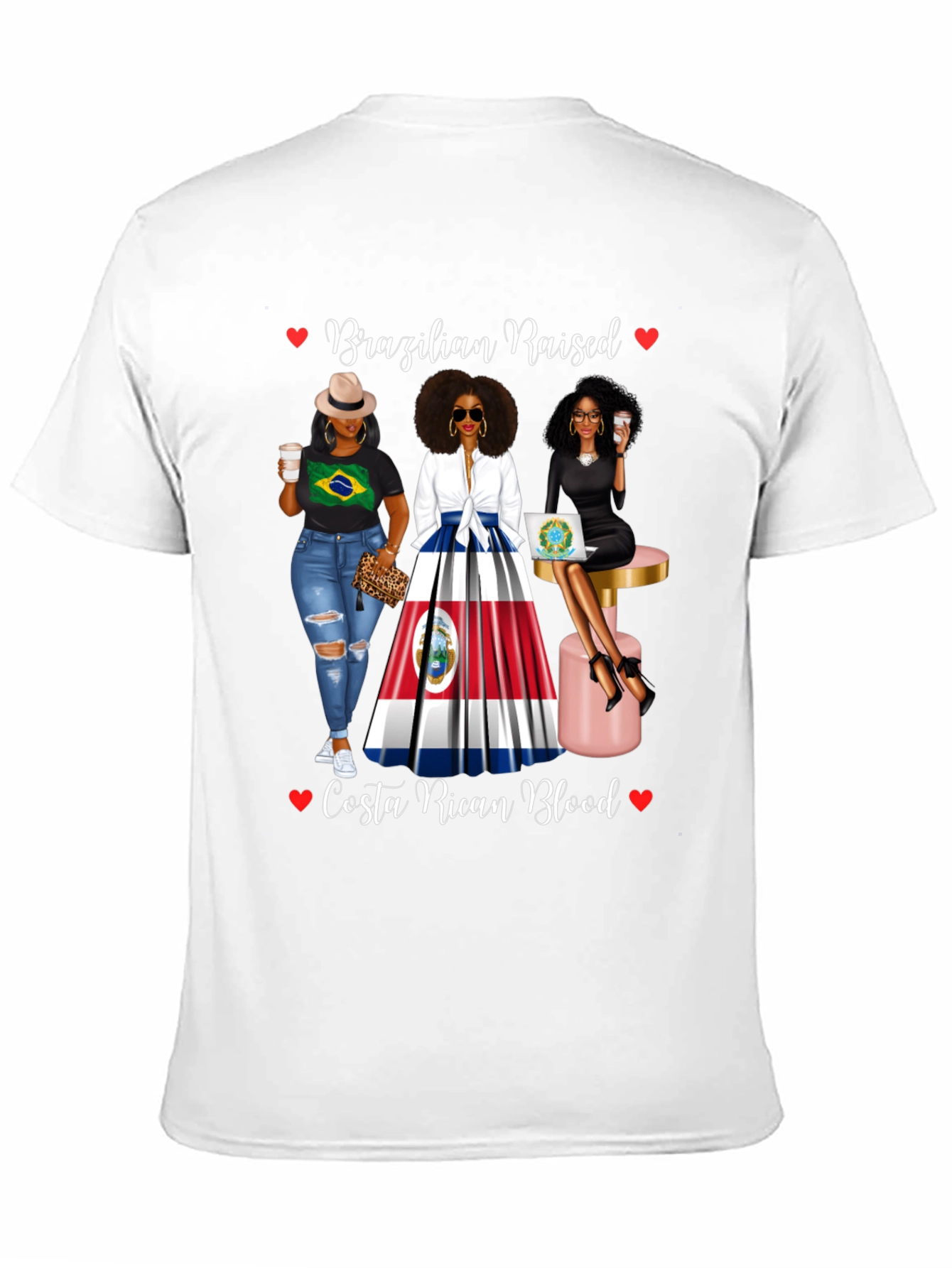 Black Brazilian Raised Costa Rican Blood T-Shirt view 11