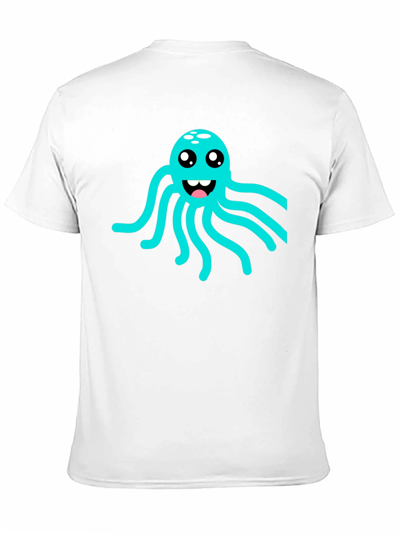 Black Cute Octopus Graphic Tee - Soft Black Cotton T-Shirt view 11