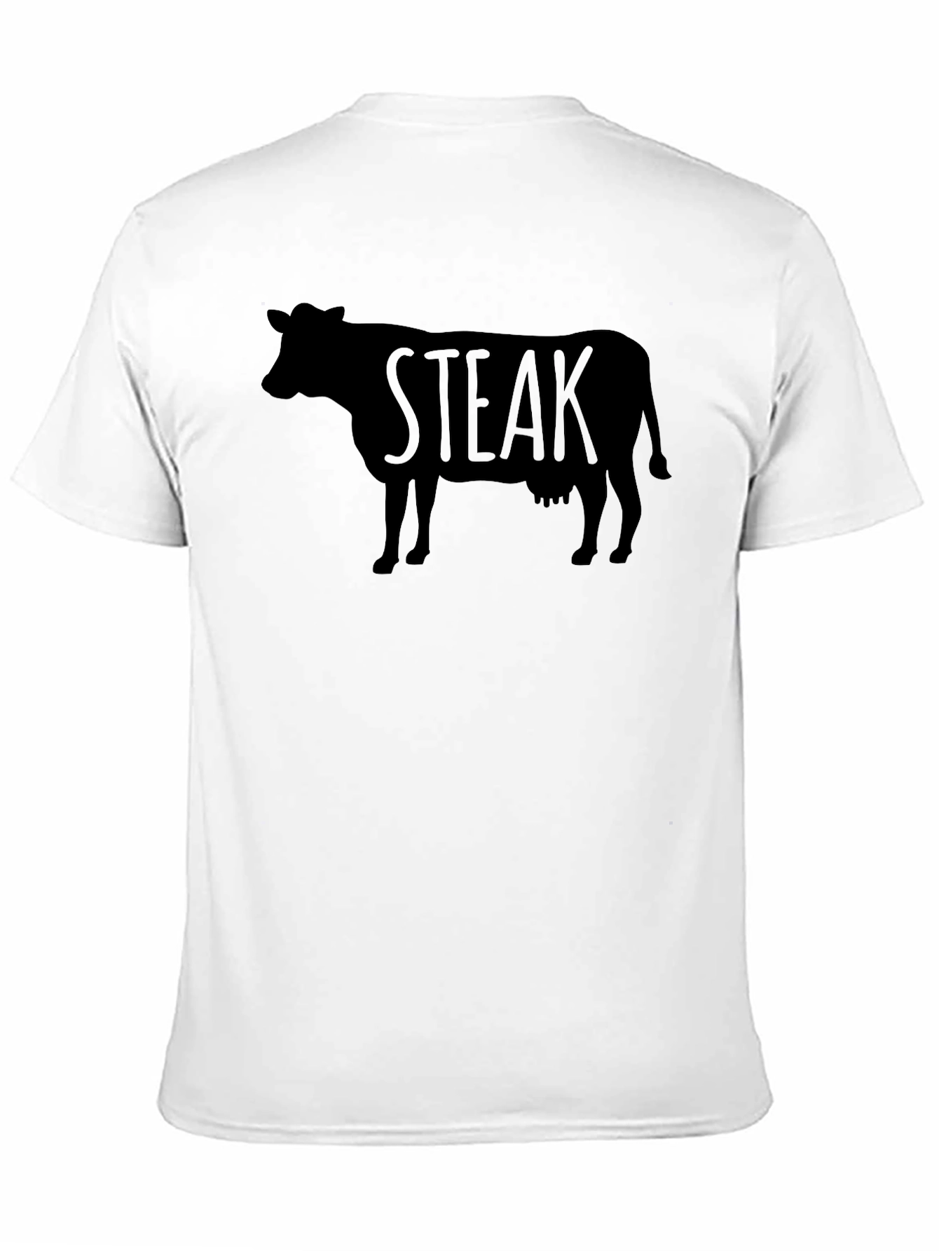 Black Steak Cow Graphic Tee - Black view 11