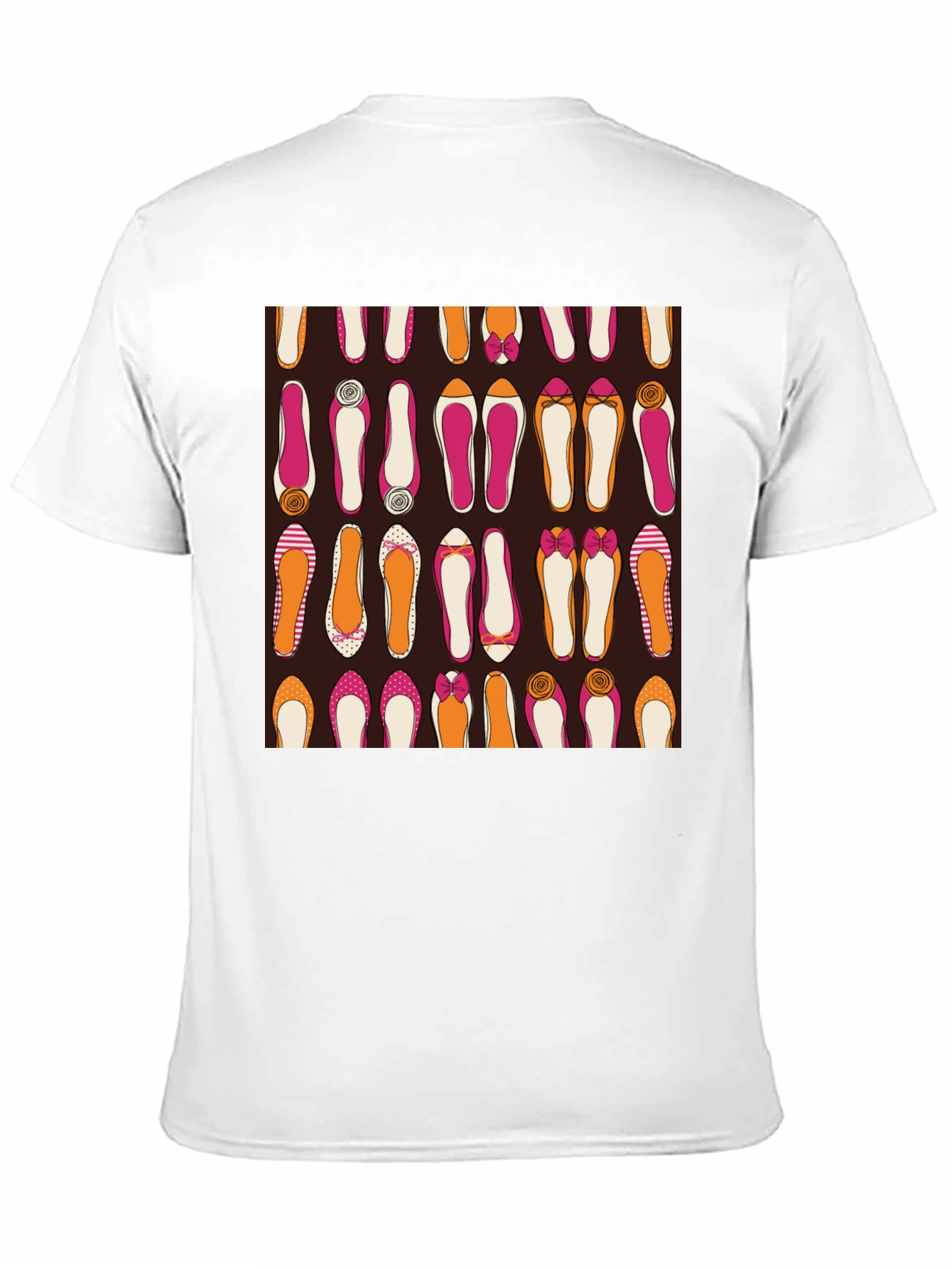 Black Stylish Shoes Pattern Graphic Tee view 11