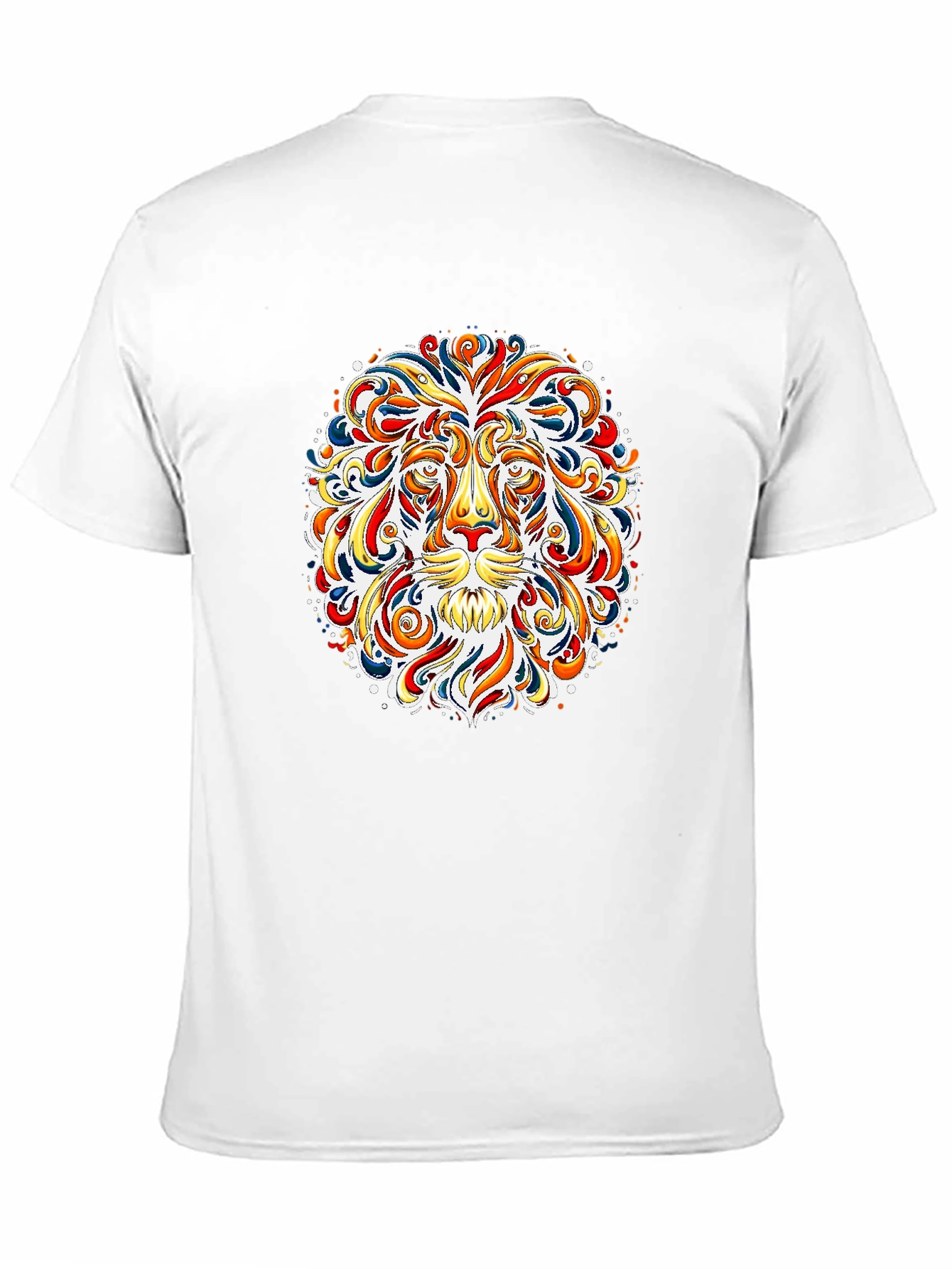 Black Vibrant Lion Graphic Tee - Bold Art T-Shirt view 11