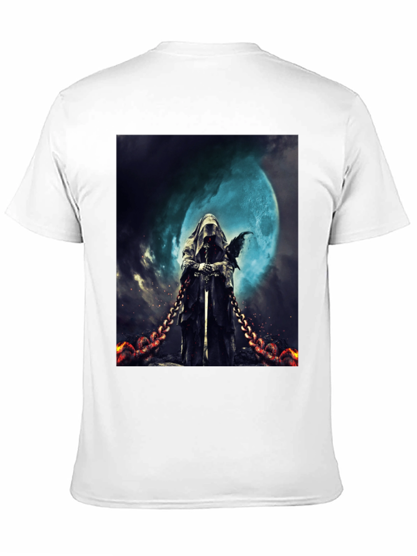 Black Grim Reaper Graphic Tee - Dark Fantasy Style view 11