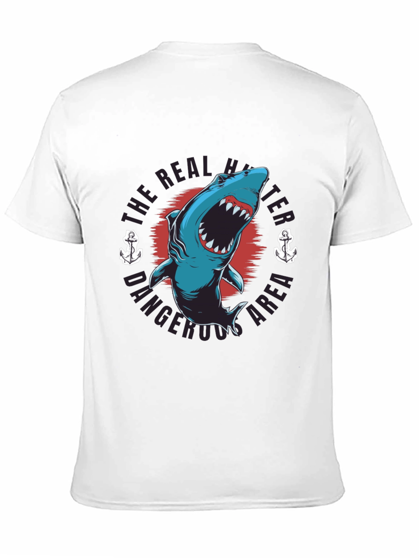 Black Dangerous Shark T-Shirt -  The Real Hunter Graphic Tee view 11