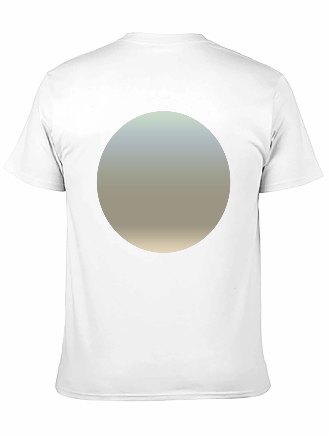 Black Minimalist Black T-Shirt with Gradient Circle Design view 11