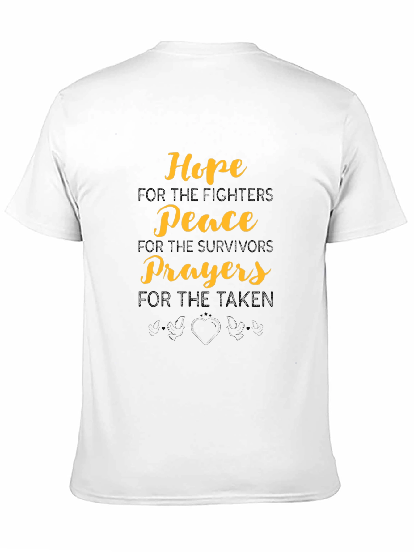 Black Hope Peace Prayers Graphic T-Shirt view 11