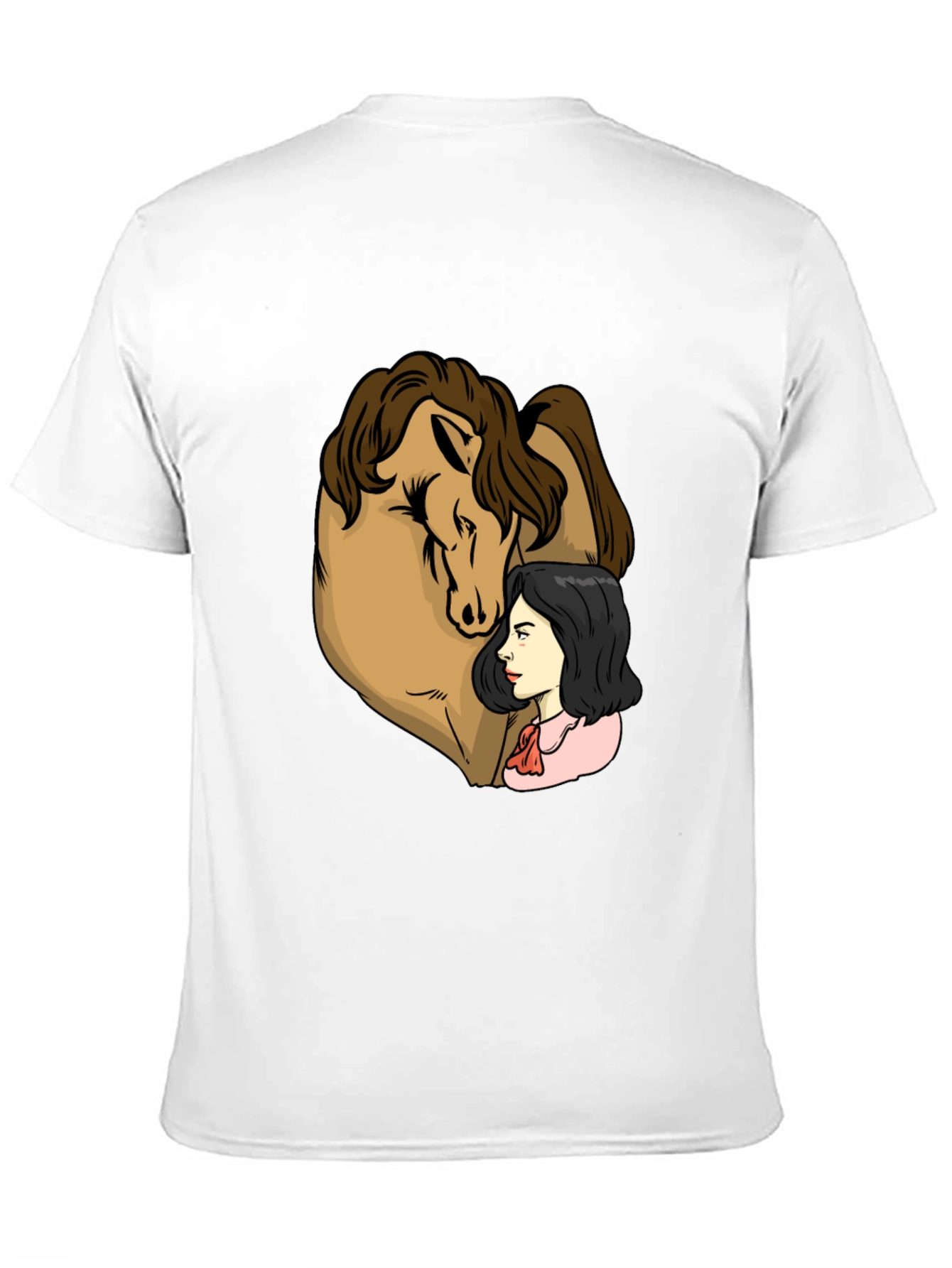 Black Horse & Woman Graphic Black T-Shirt view 11
